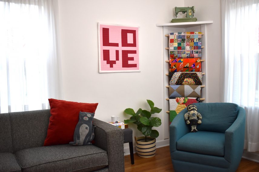 Modern Love Mini Quilt by Erika Mulvenna
