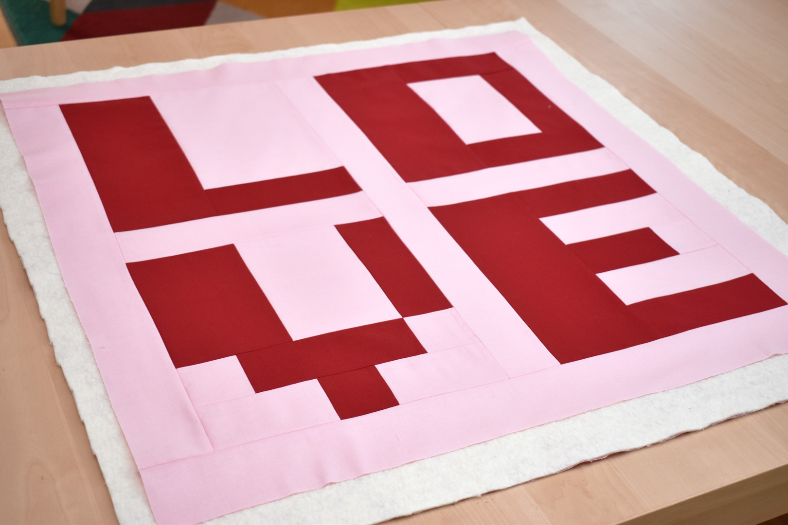 Modern Love Mini Quilt by Erika Mulvenna