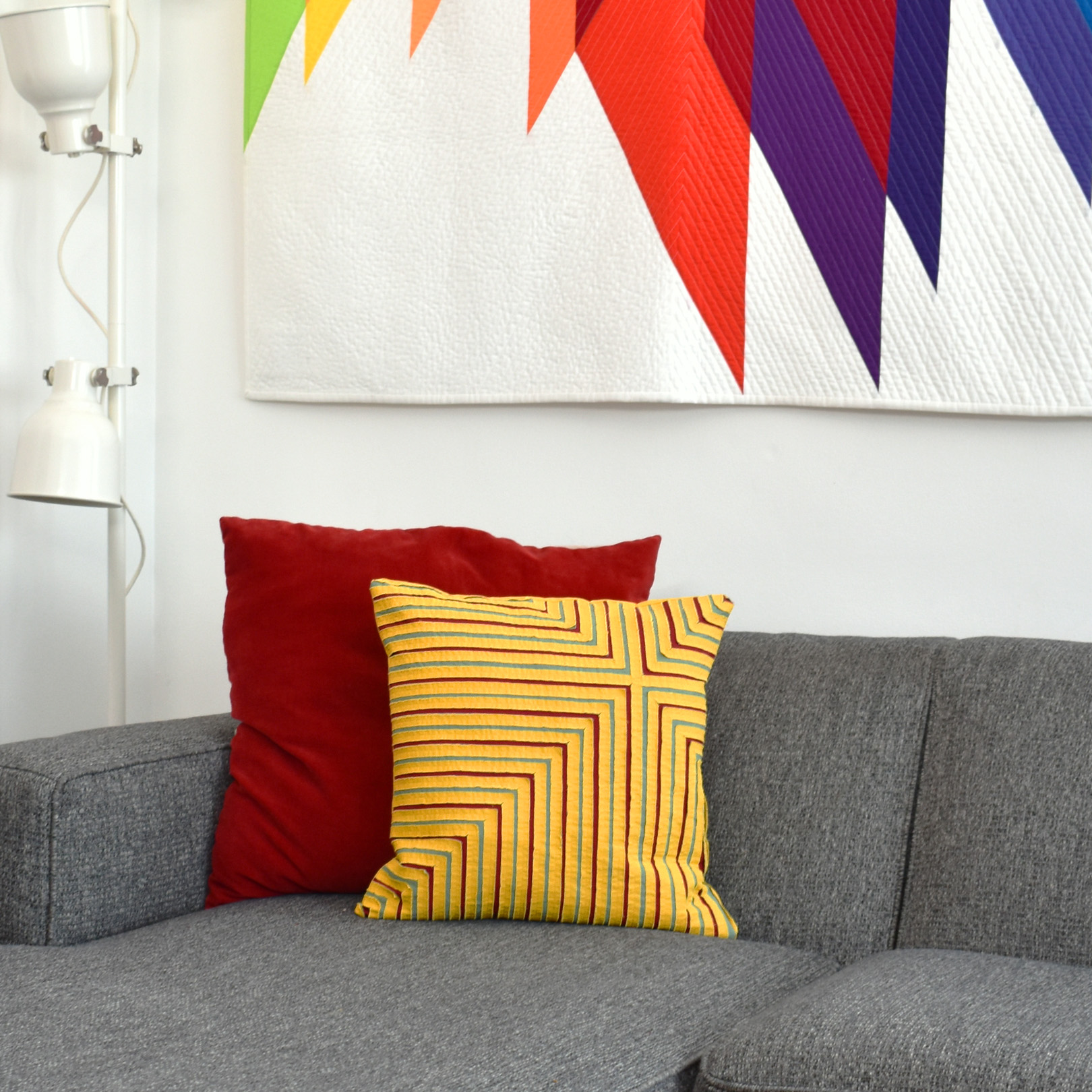 DIY Textured Throw Pillow by Erika Mulvenna