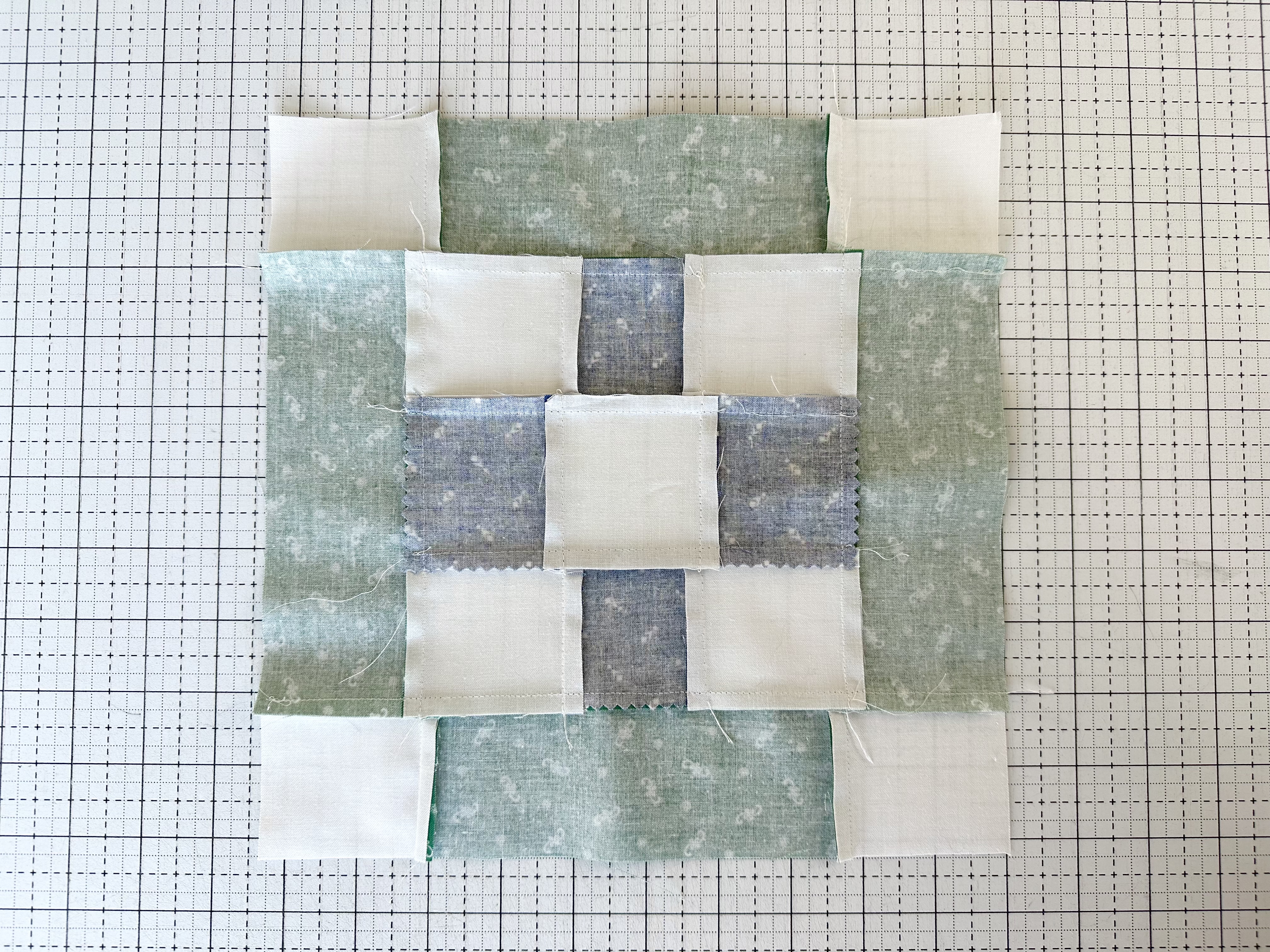 Back of Block A of the Nona Quilt Along BERNINA WeAllSew blog