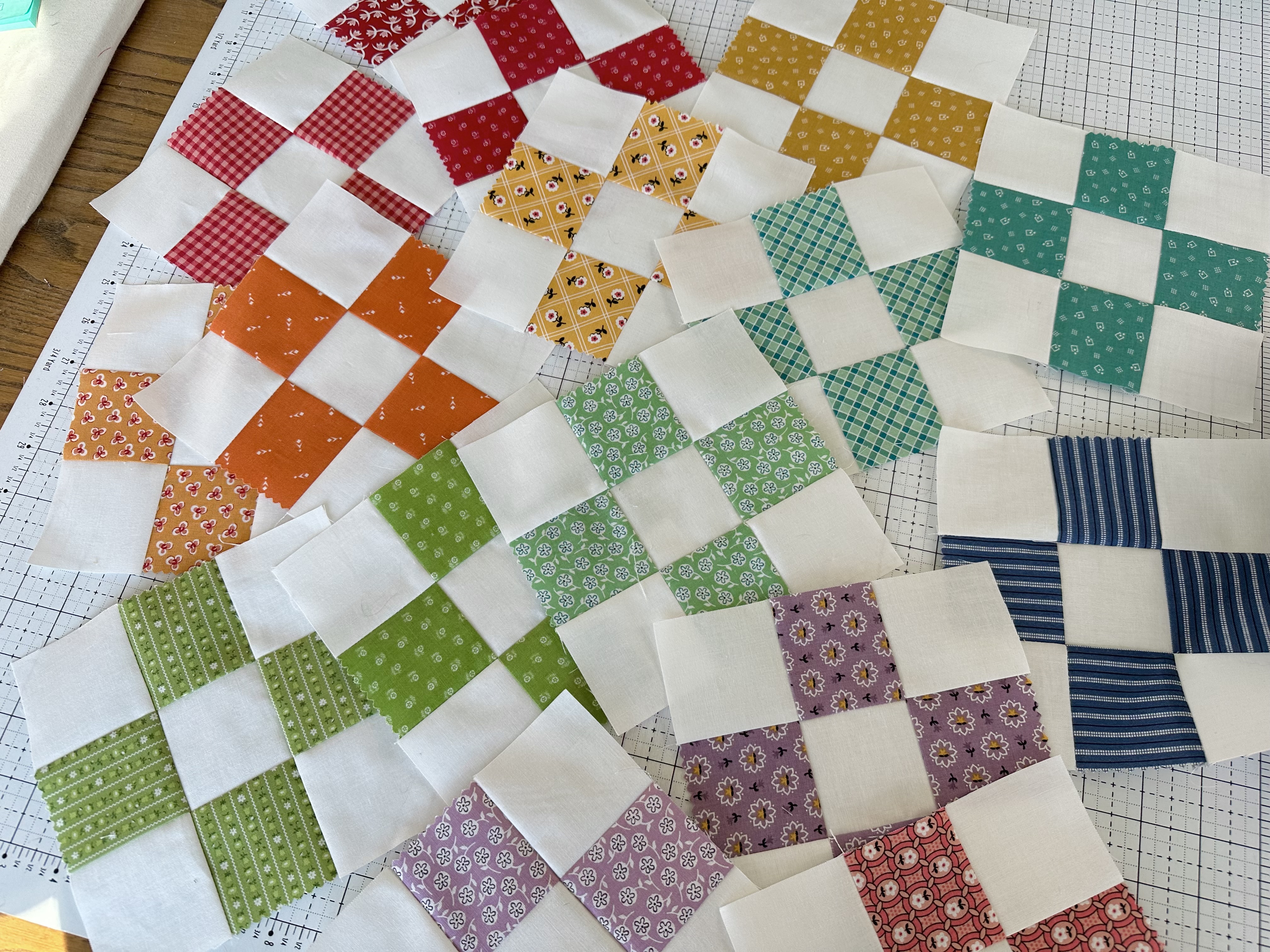 Nine Patches for the Nona Quilt Along BERNINA WeAllSew blog