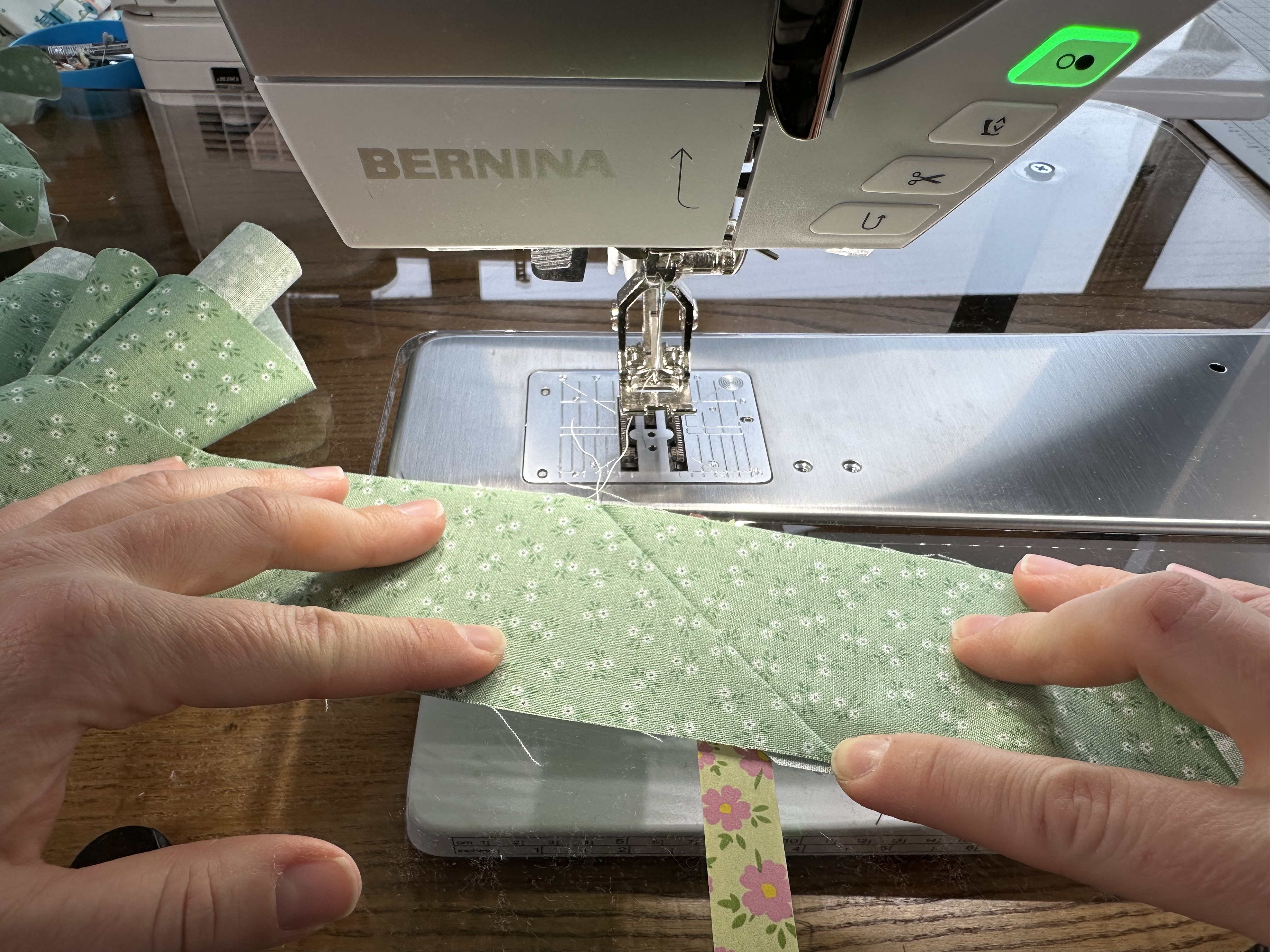 Diagonally joined binding from the Nona Quilt Along BERNINA WeAll Sew blog