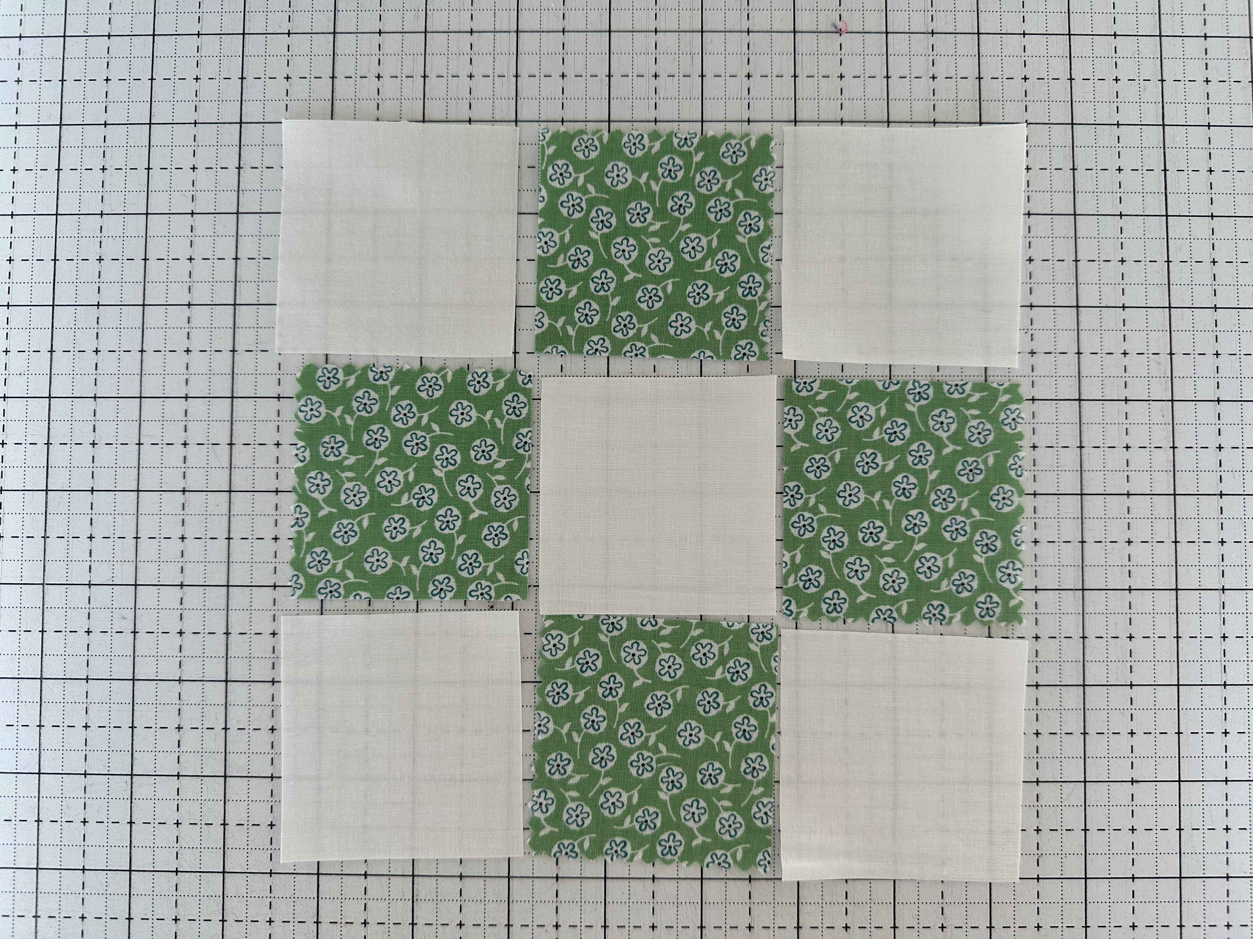The Layout of a Nine Patch for the Nona Quilt Along BERNINA WeAllSew blog