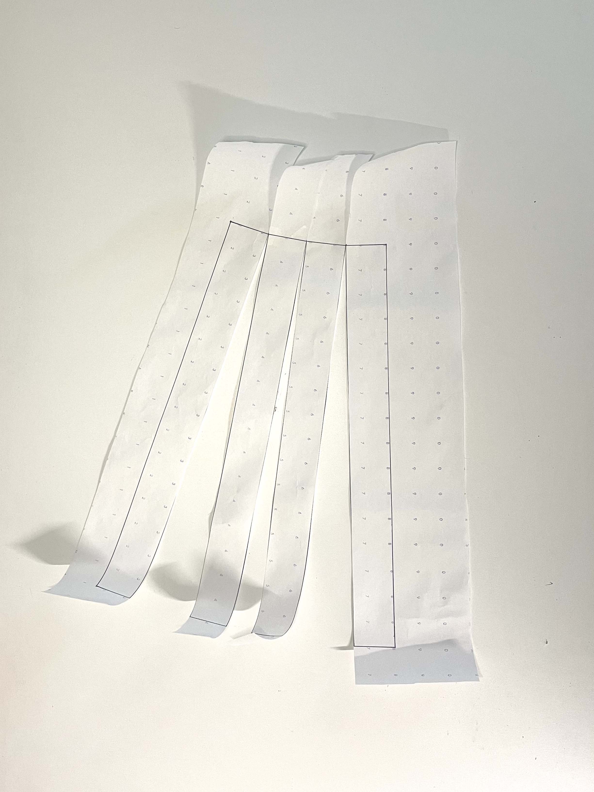 The Process of Draping slash and spread skirt pattern