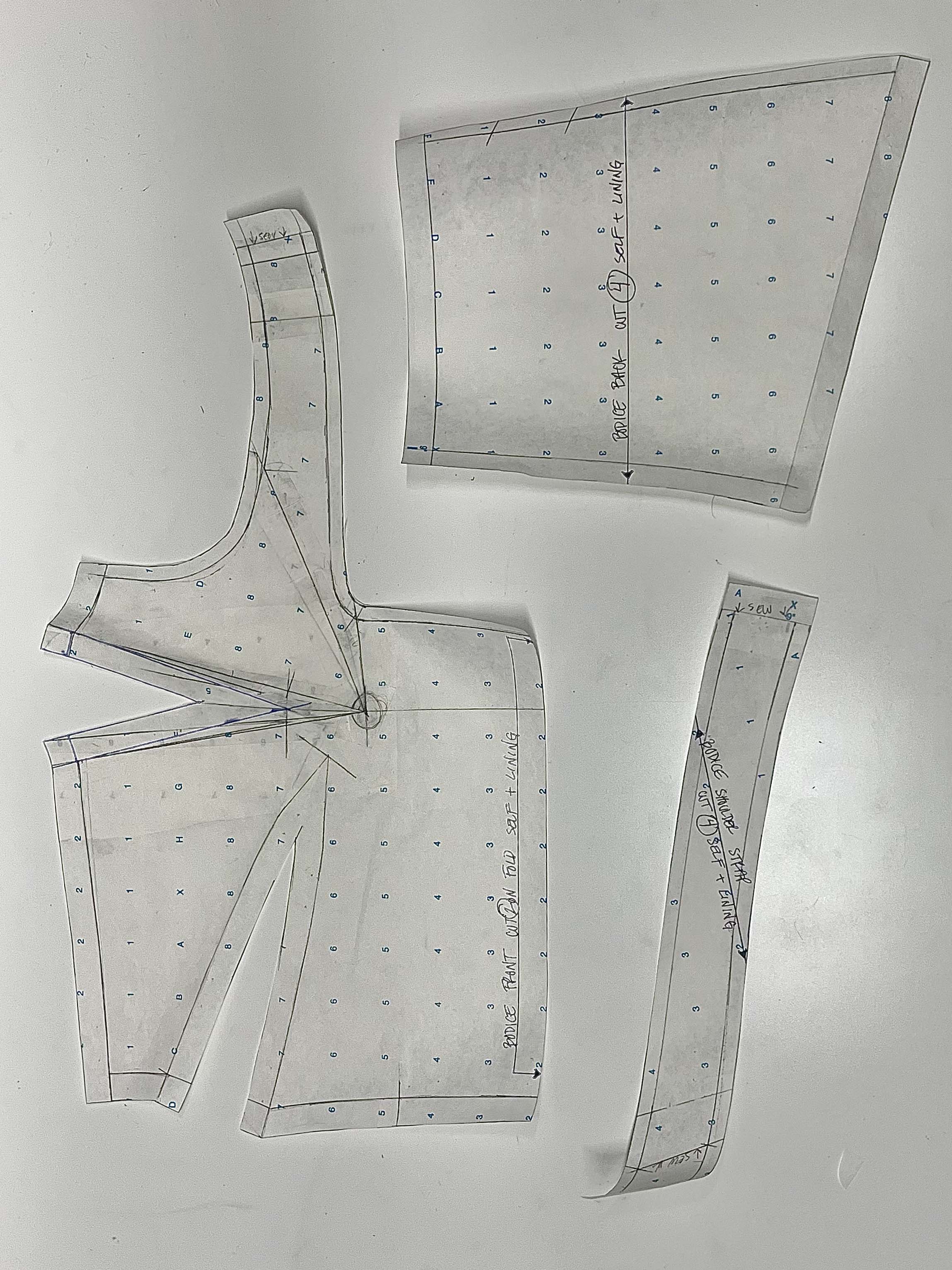 The Process of Draping Final Pattern Pieces