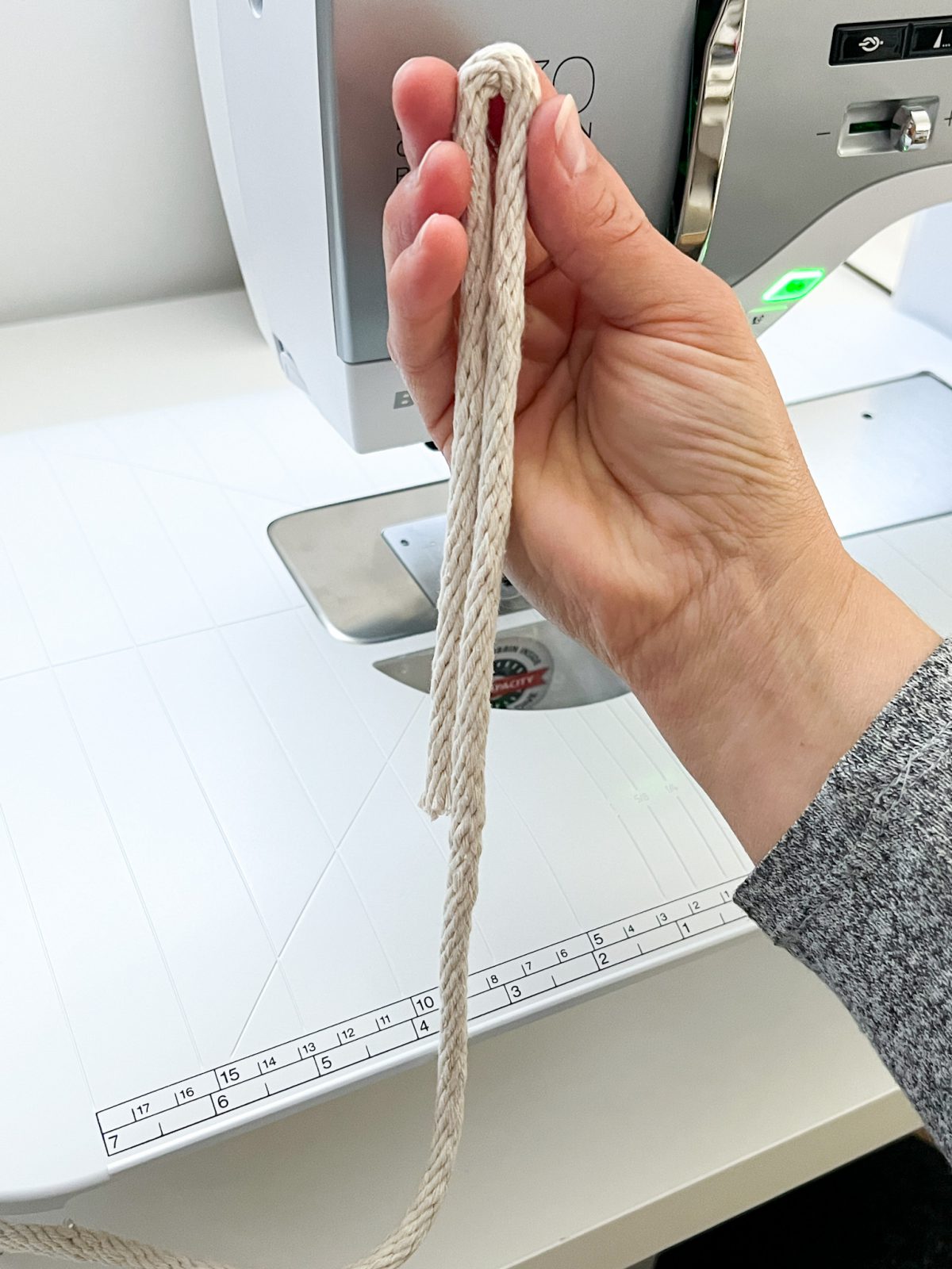 Ghosters Rope Coasters Tutorial - Fold cording for zig zag stitch