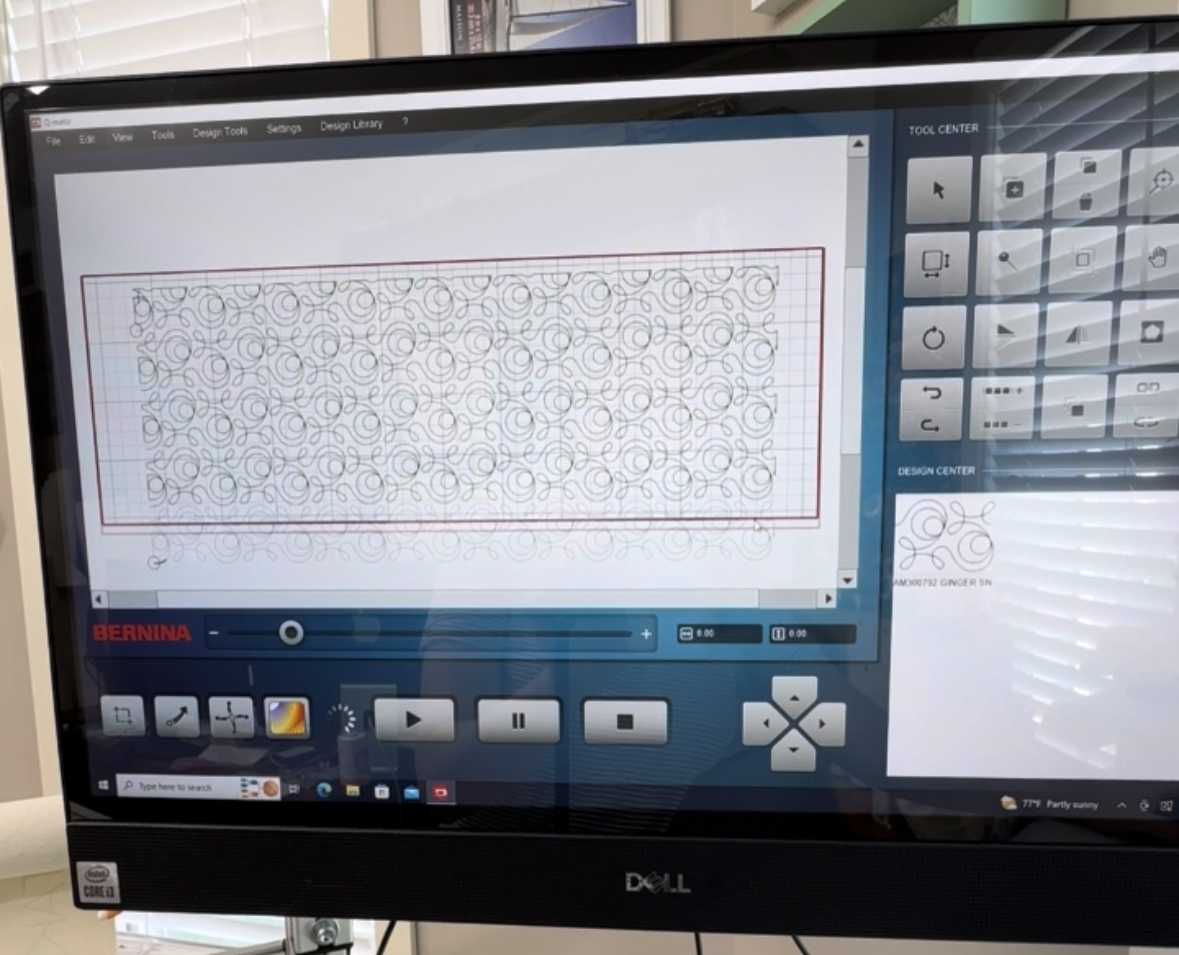 Setting up a pantograph on the BERNINA Q-matic software