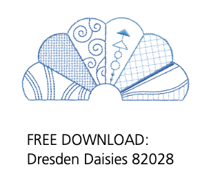 Free BERNINA Embroidery Dresden Daisies 82028