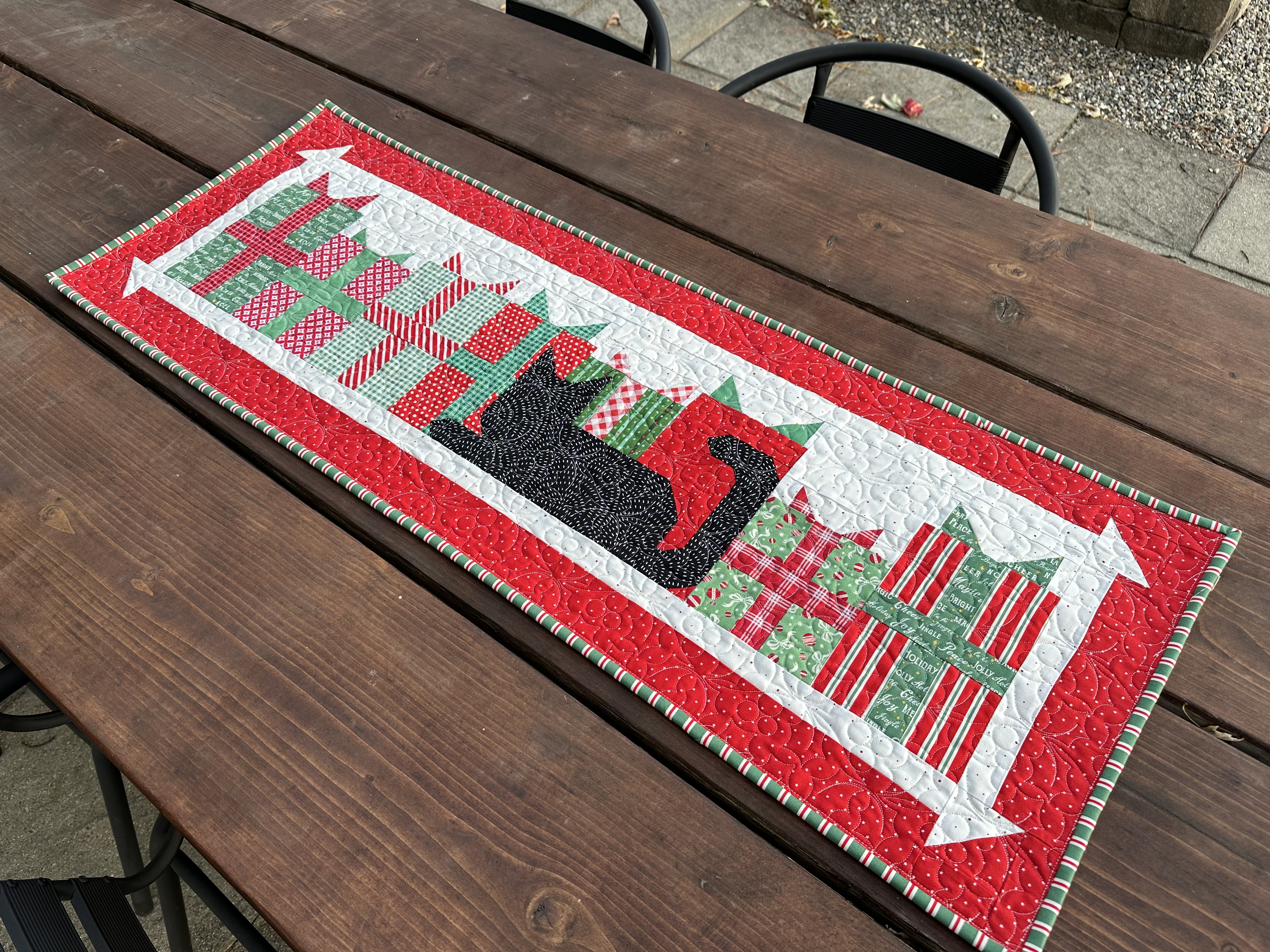 Onyx at Christmas Table Runner