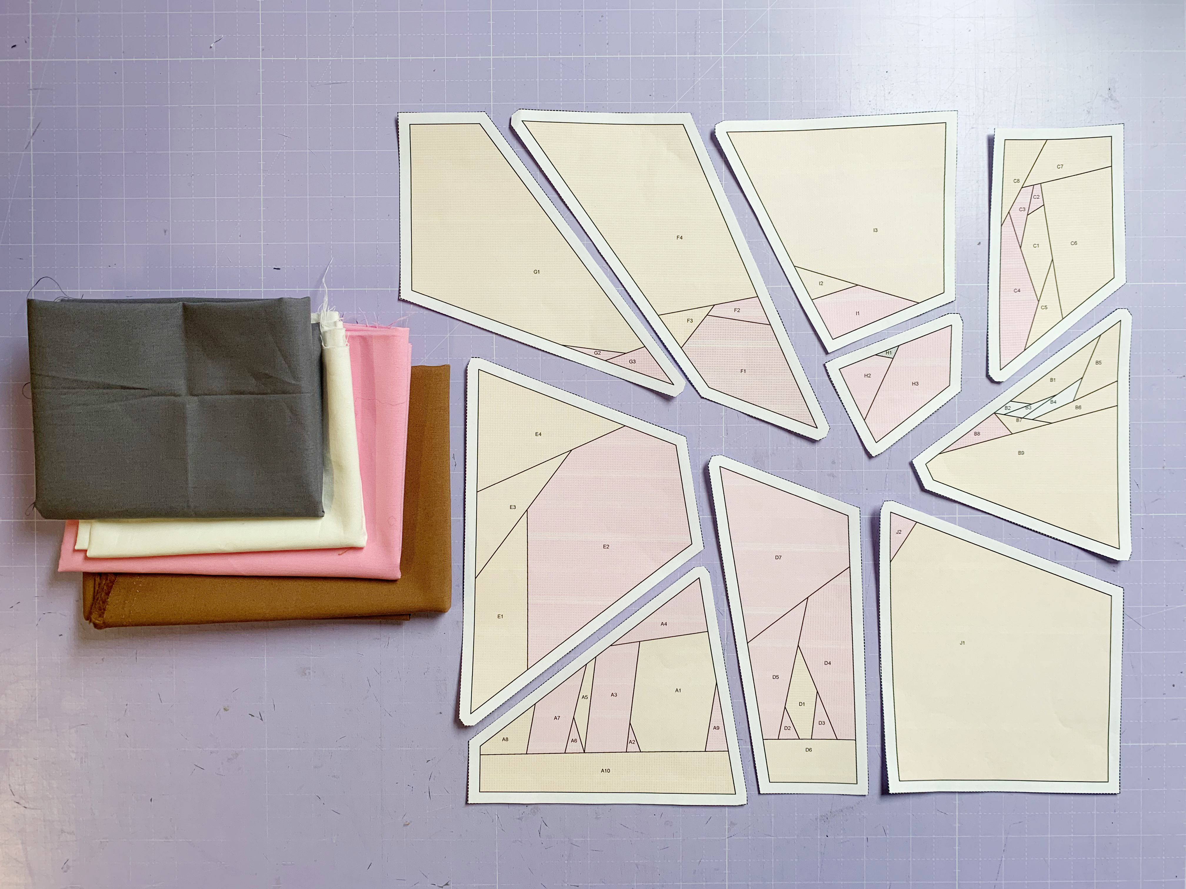 elephant quilt block pattern segments