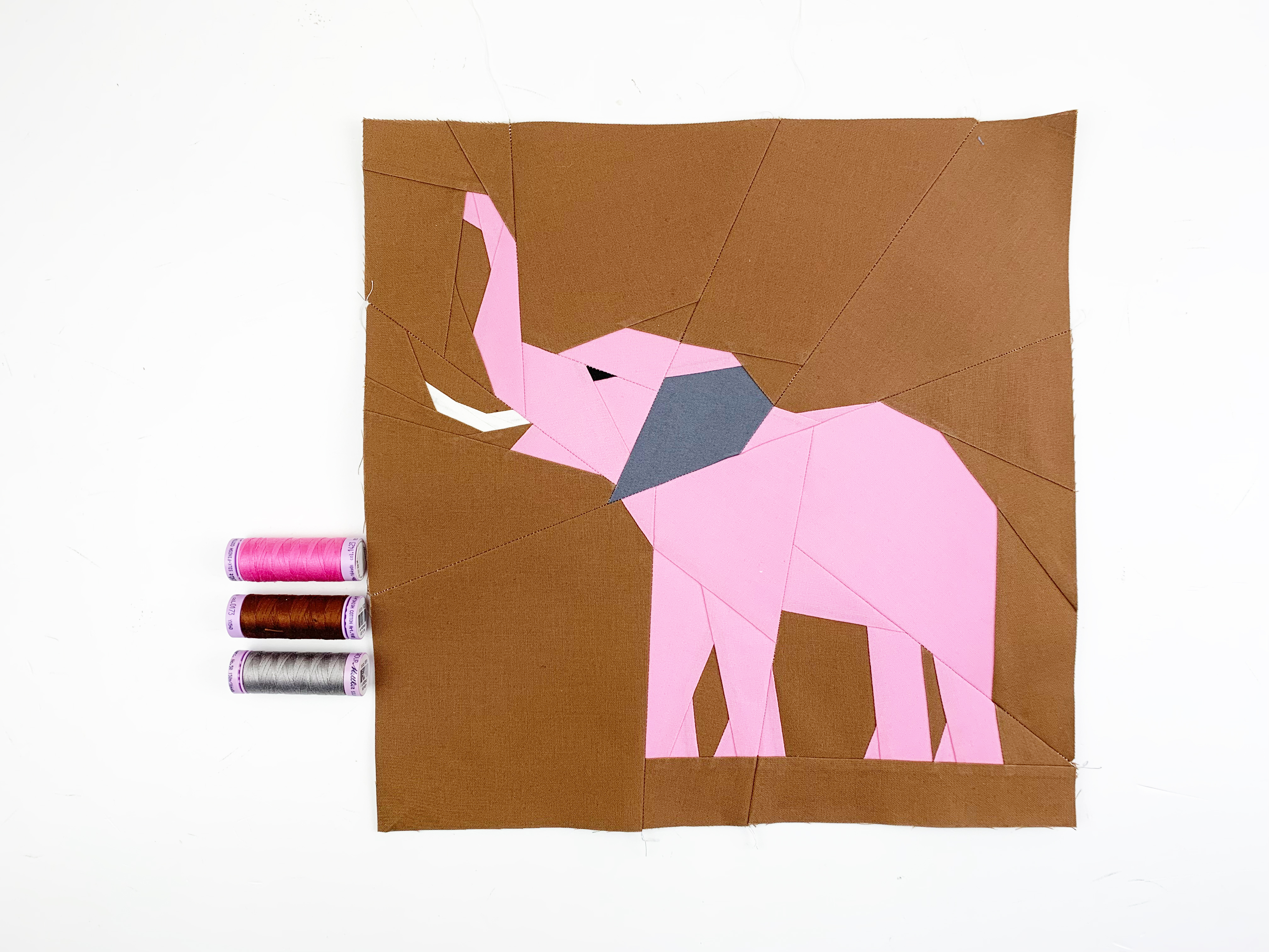 elephant quilt block