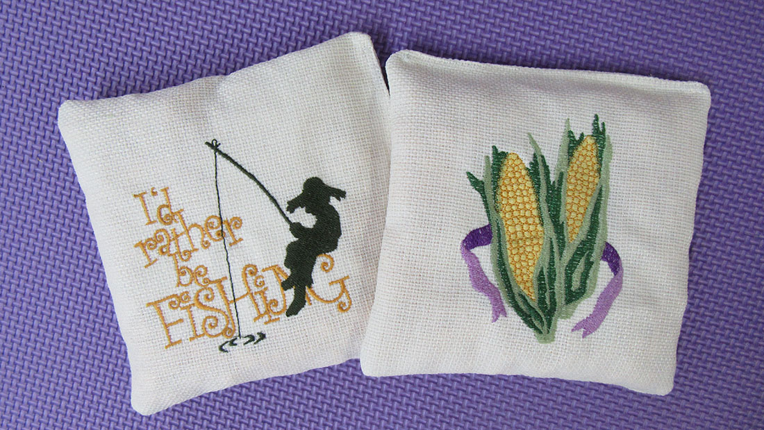 cornhole bag tutorial finished bags