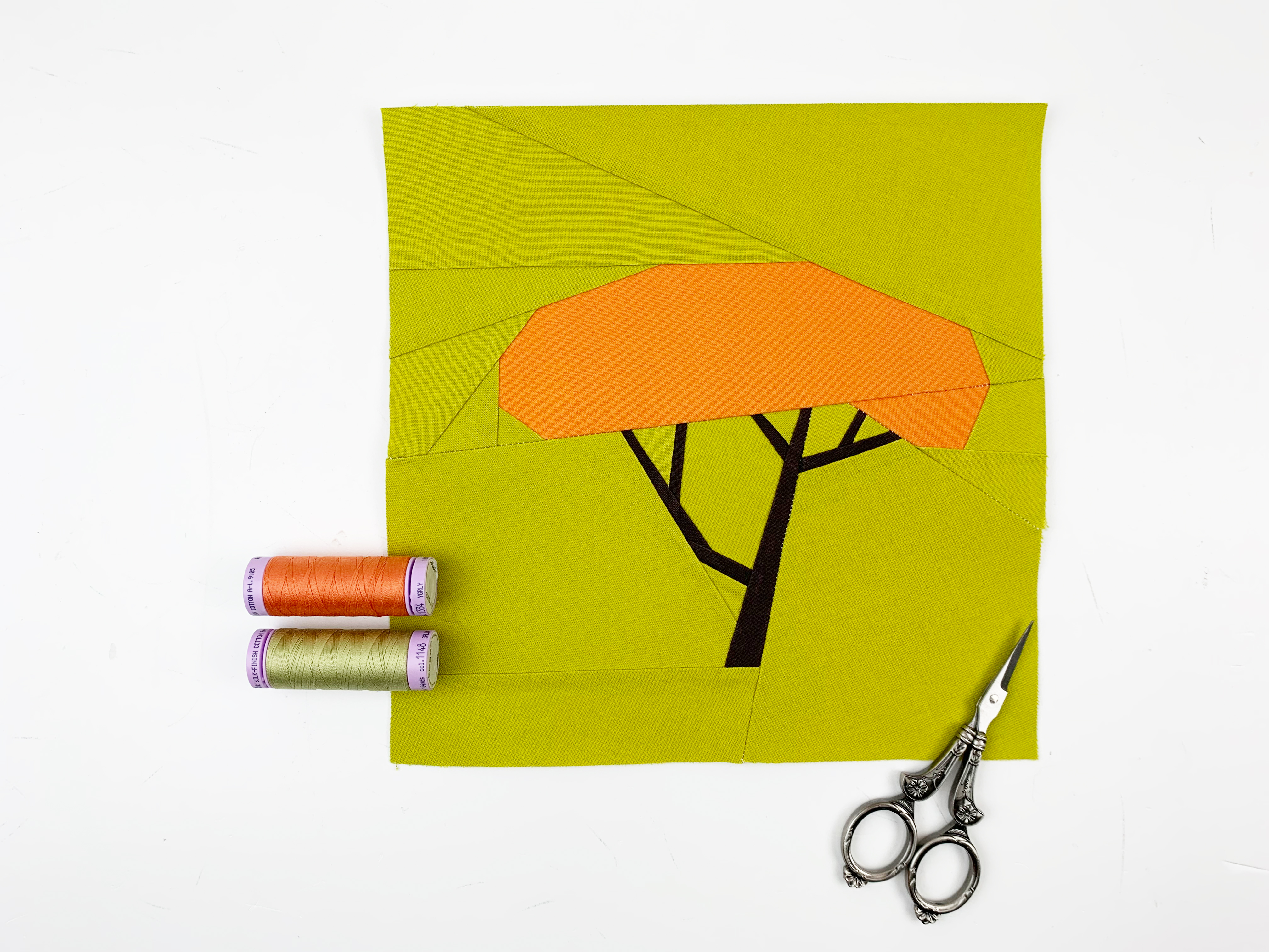 acacia tree quilt block pattern