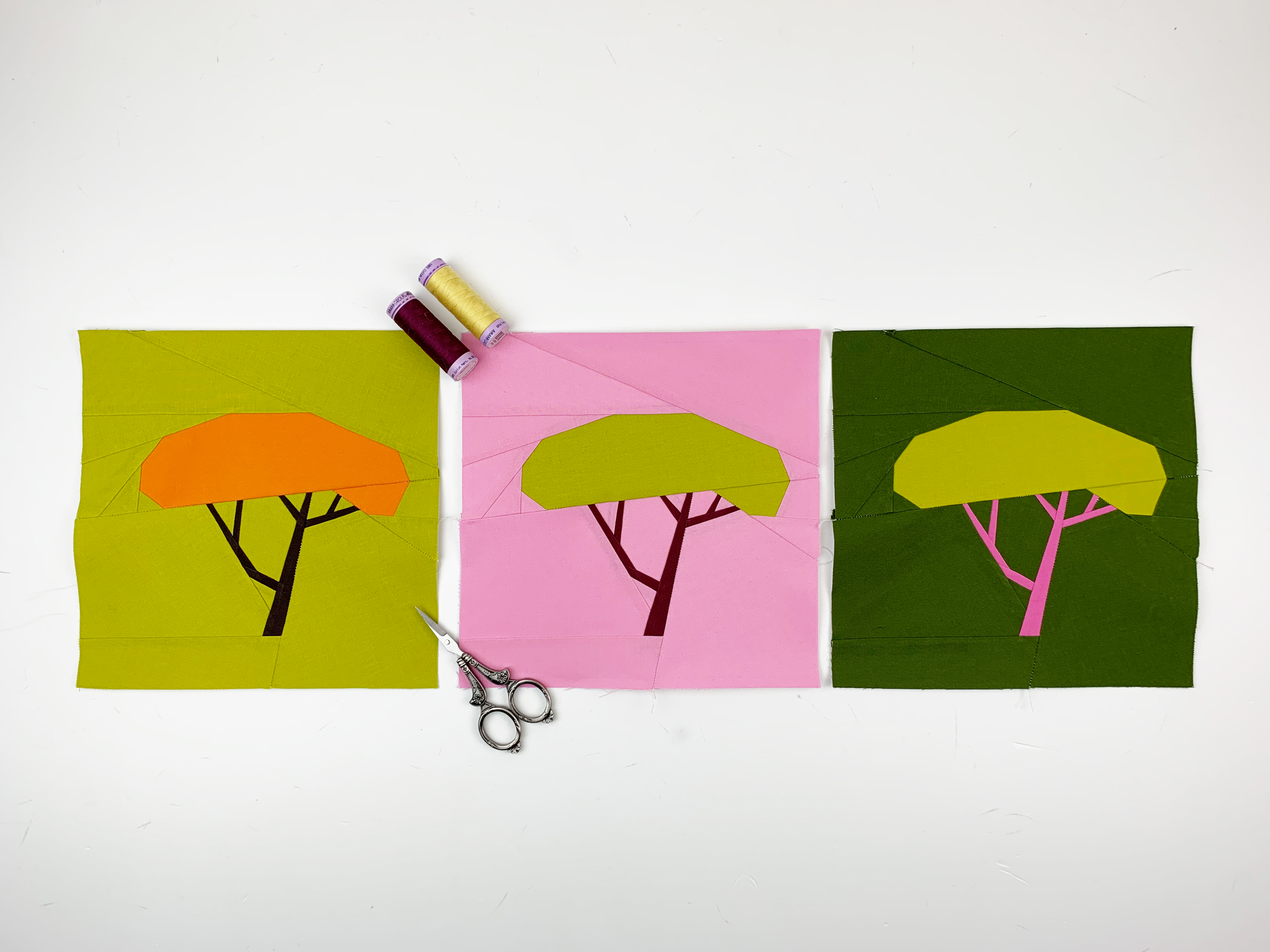 acacia tree quilt block pattern