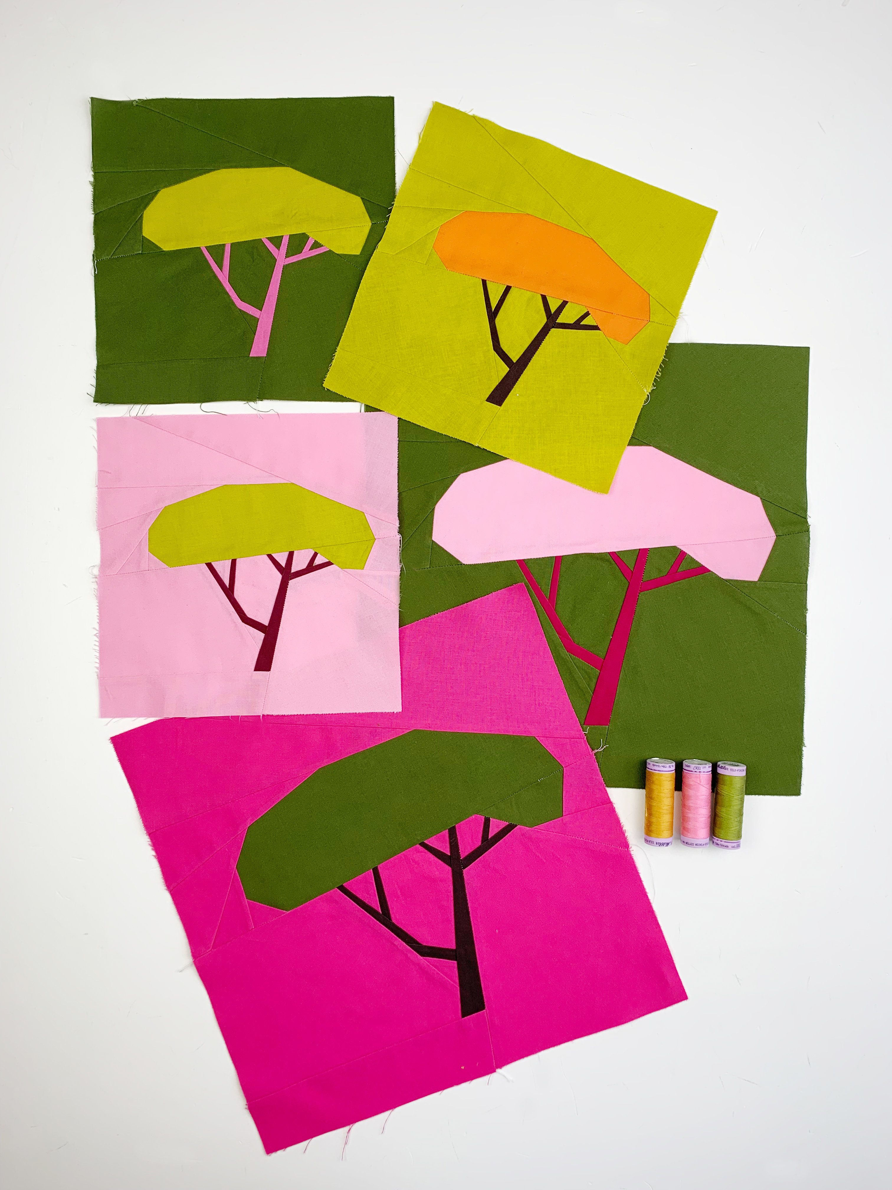 acacia tree quilt block pattern