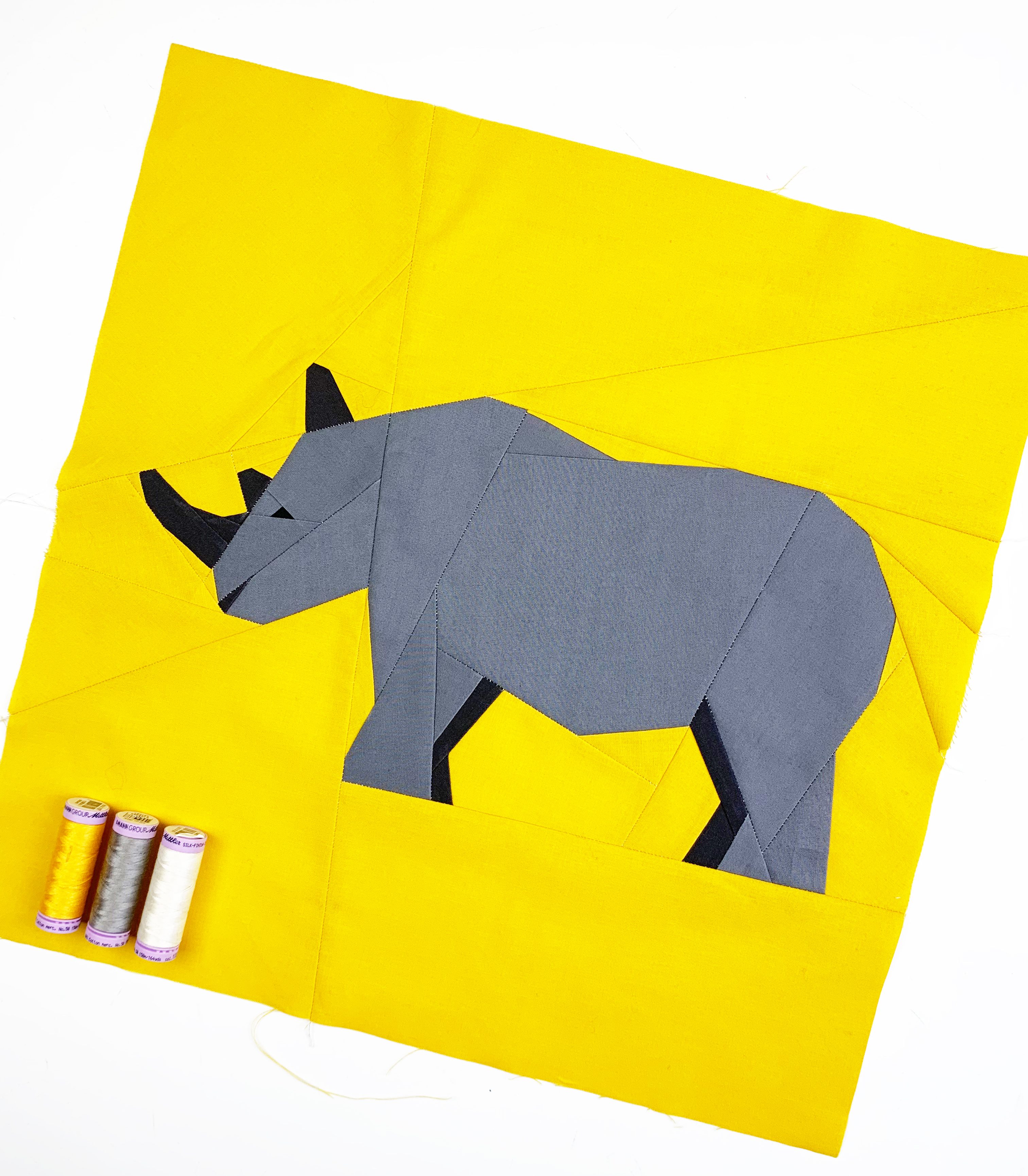 rhino quilt block pattern