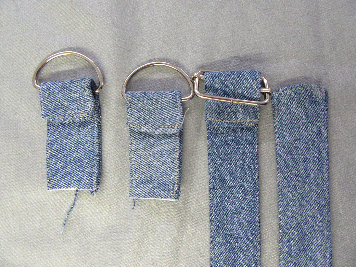 adding hardware to straps yoga bag tutorial