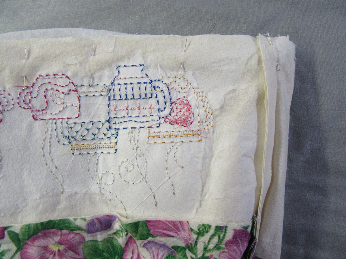 join lining to outer shell tea cozy tutorial