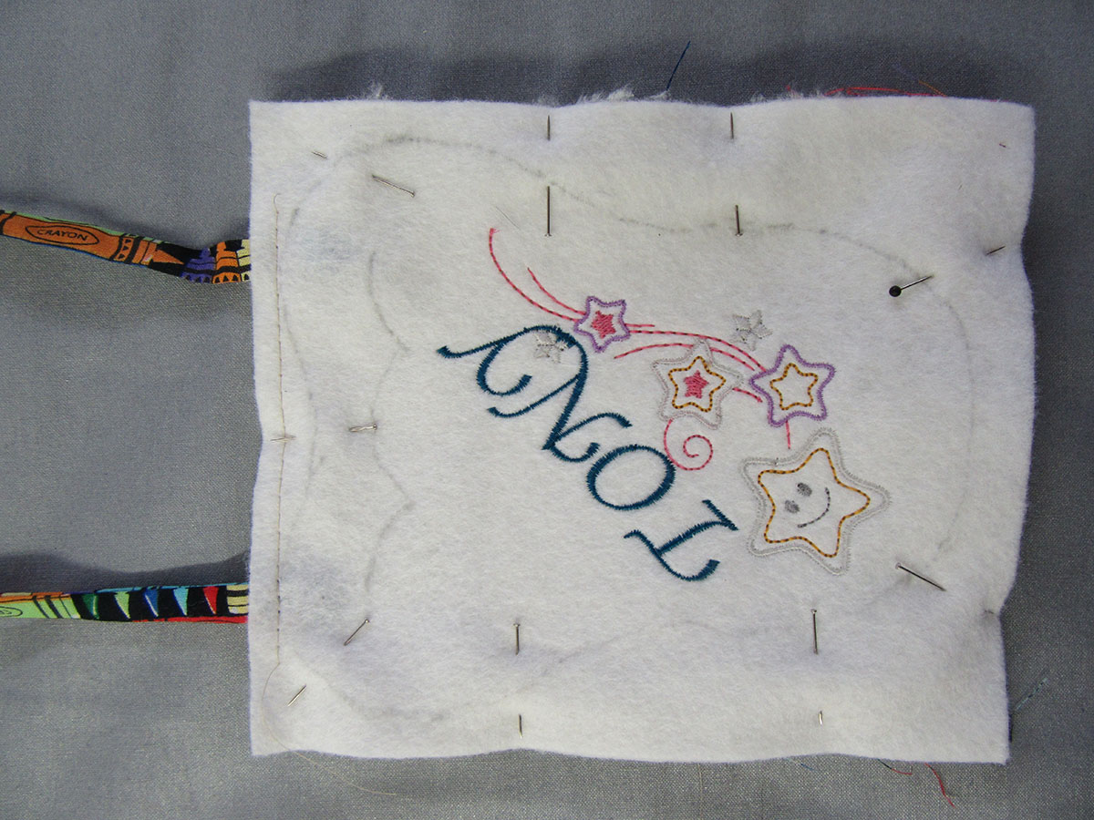 layer pieces of tooth fairy door bag