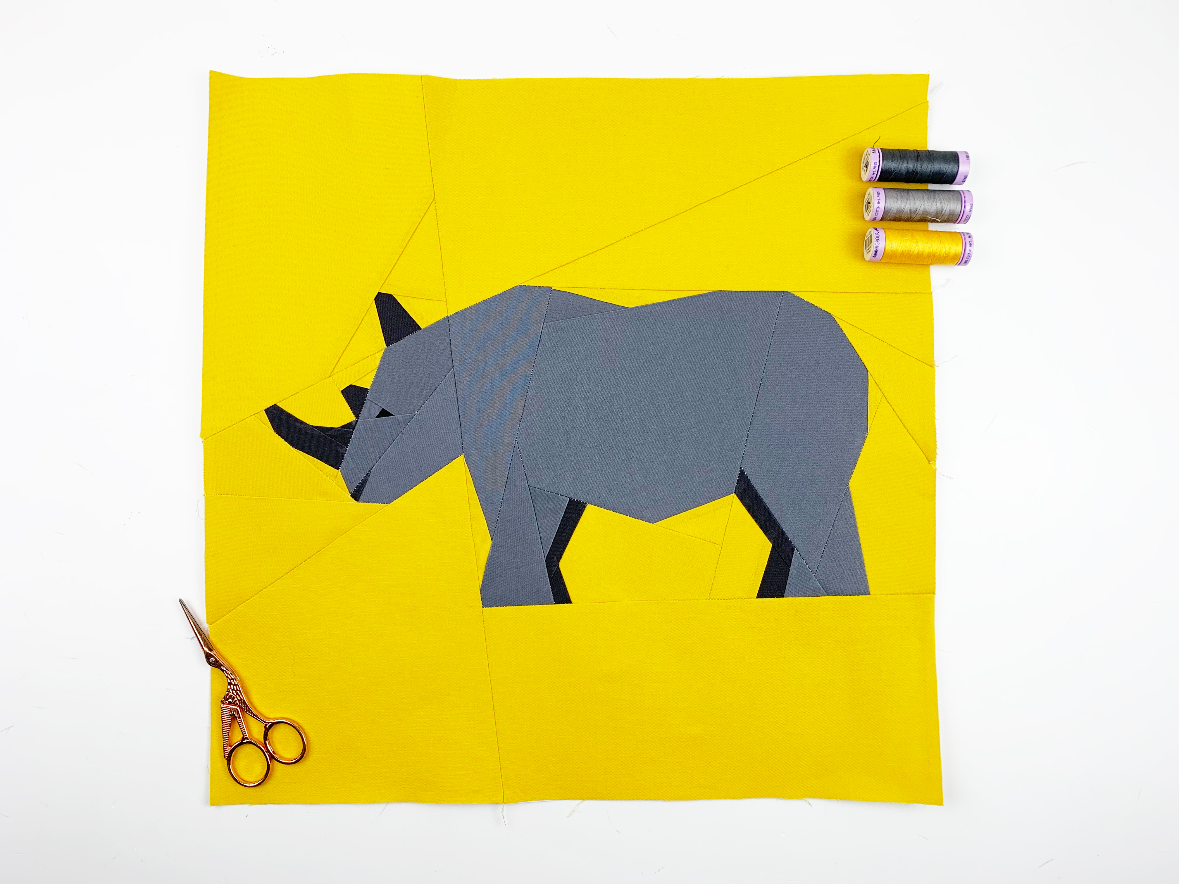 rhino quilt block pattern