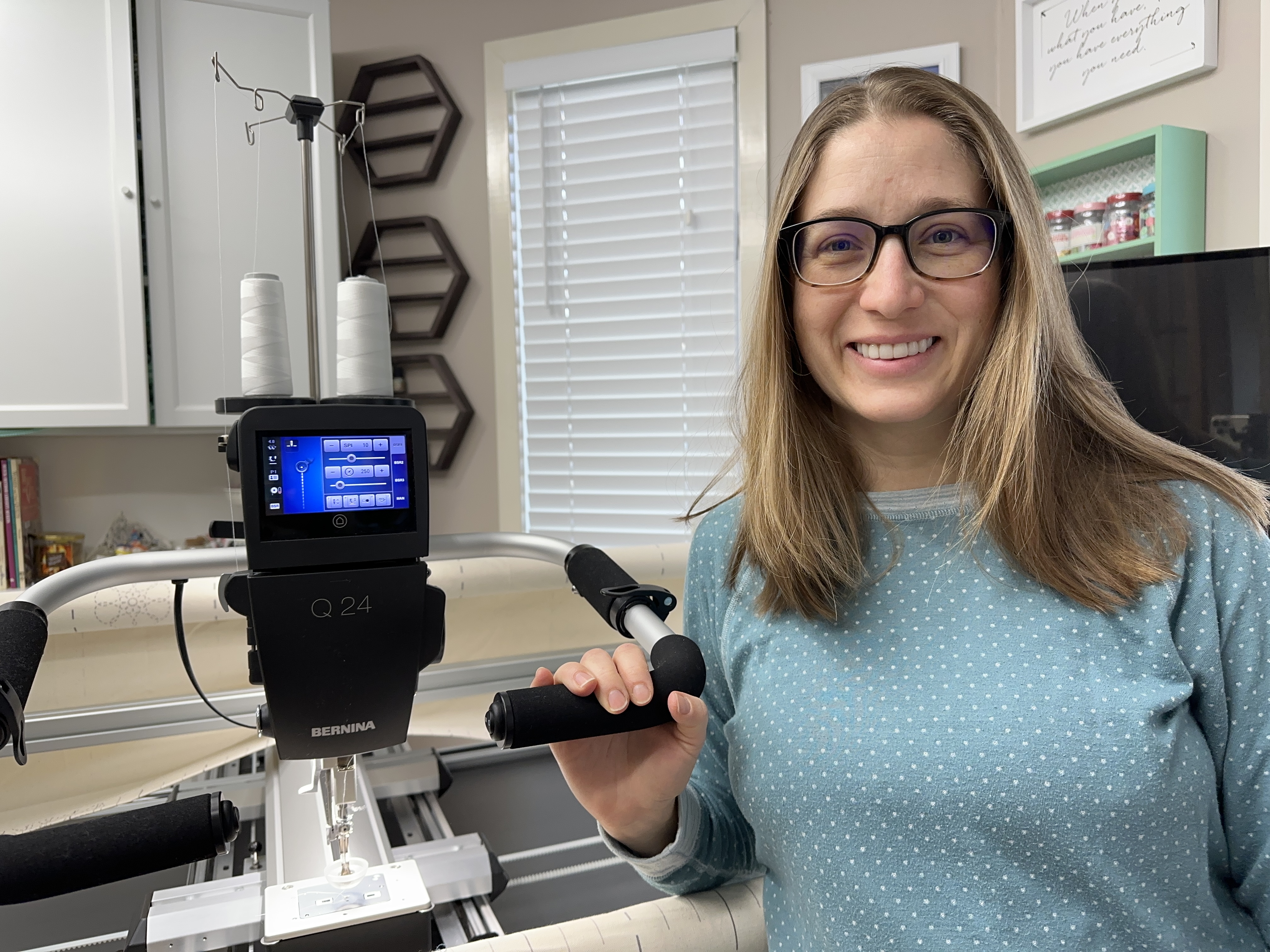 Jessica Dayon with her BERNINA Q 24