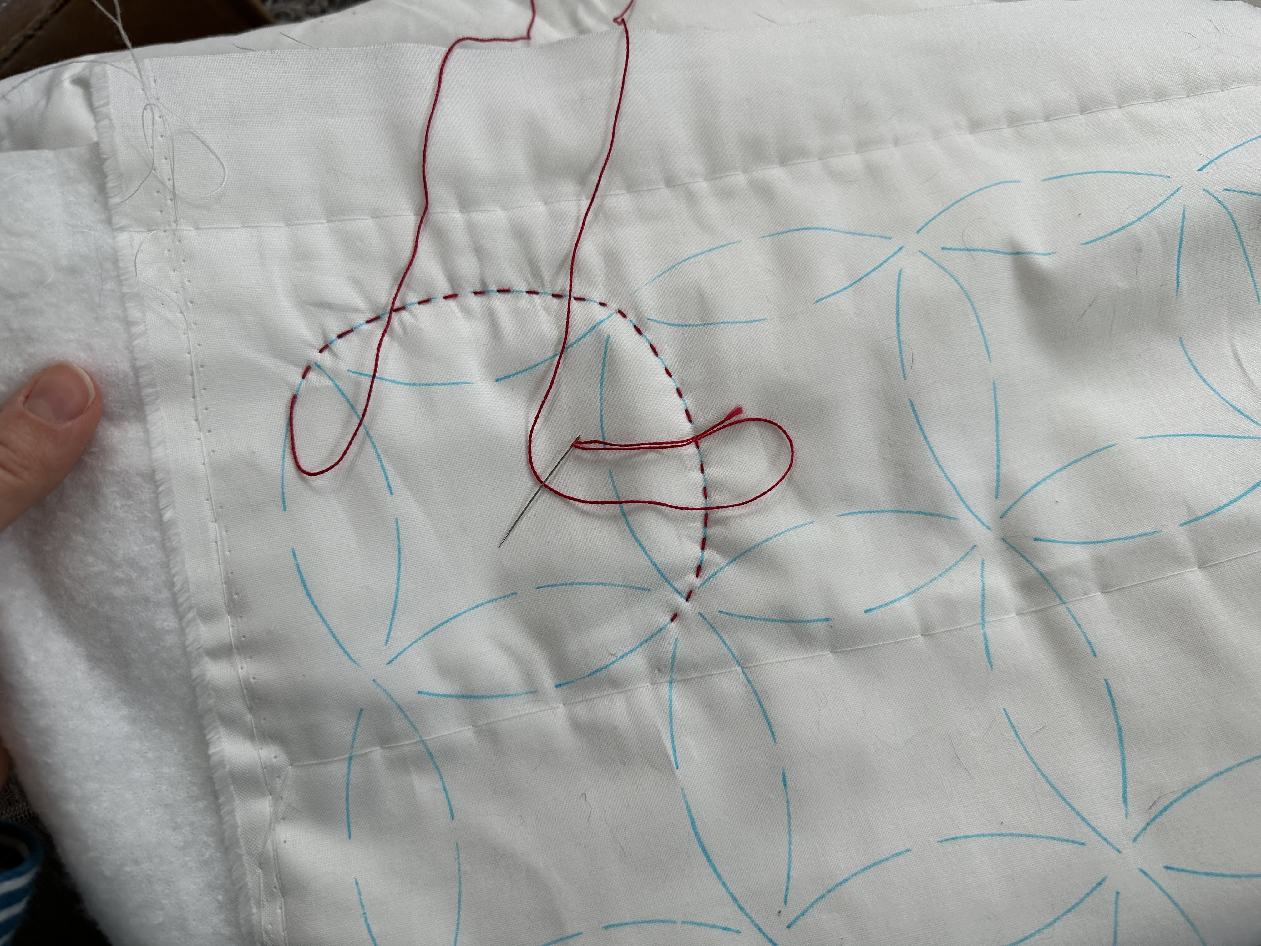 Hand Quilting in Progress