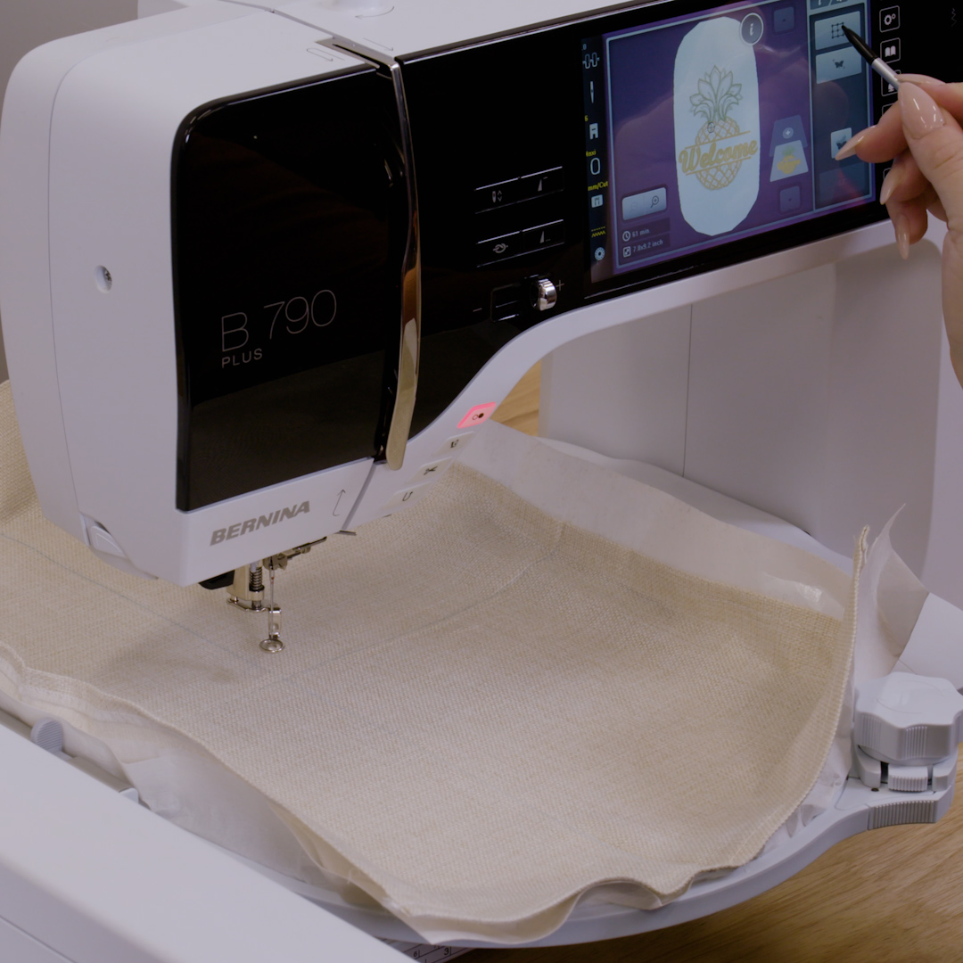 Embroidery design on machine