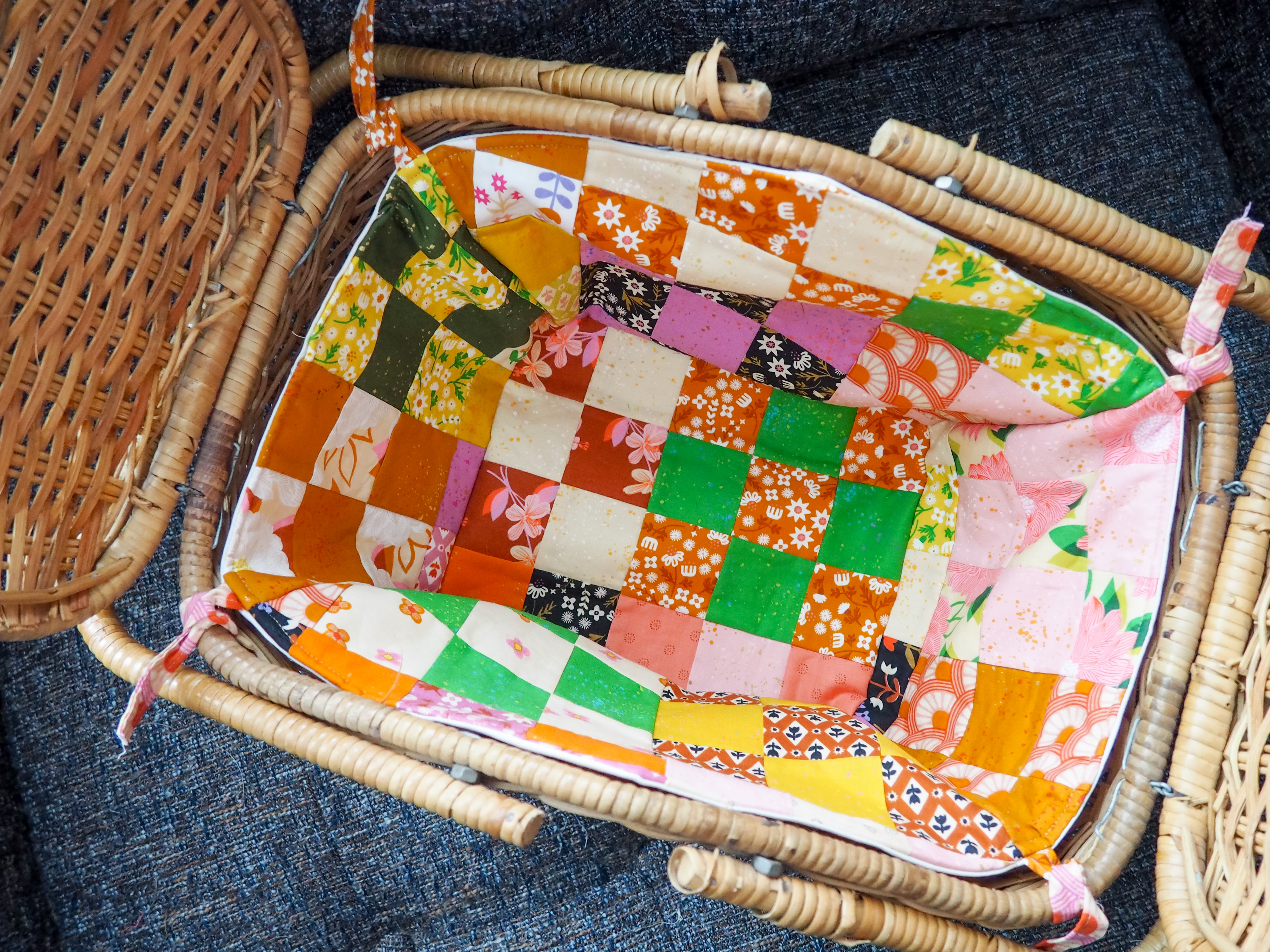 Picnic Quilt - basket liner