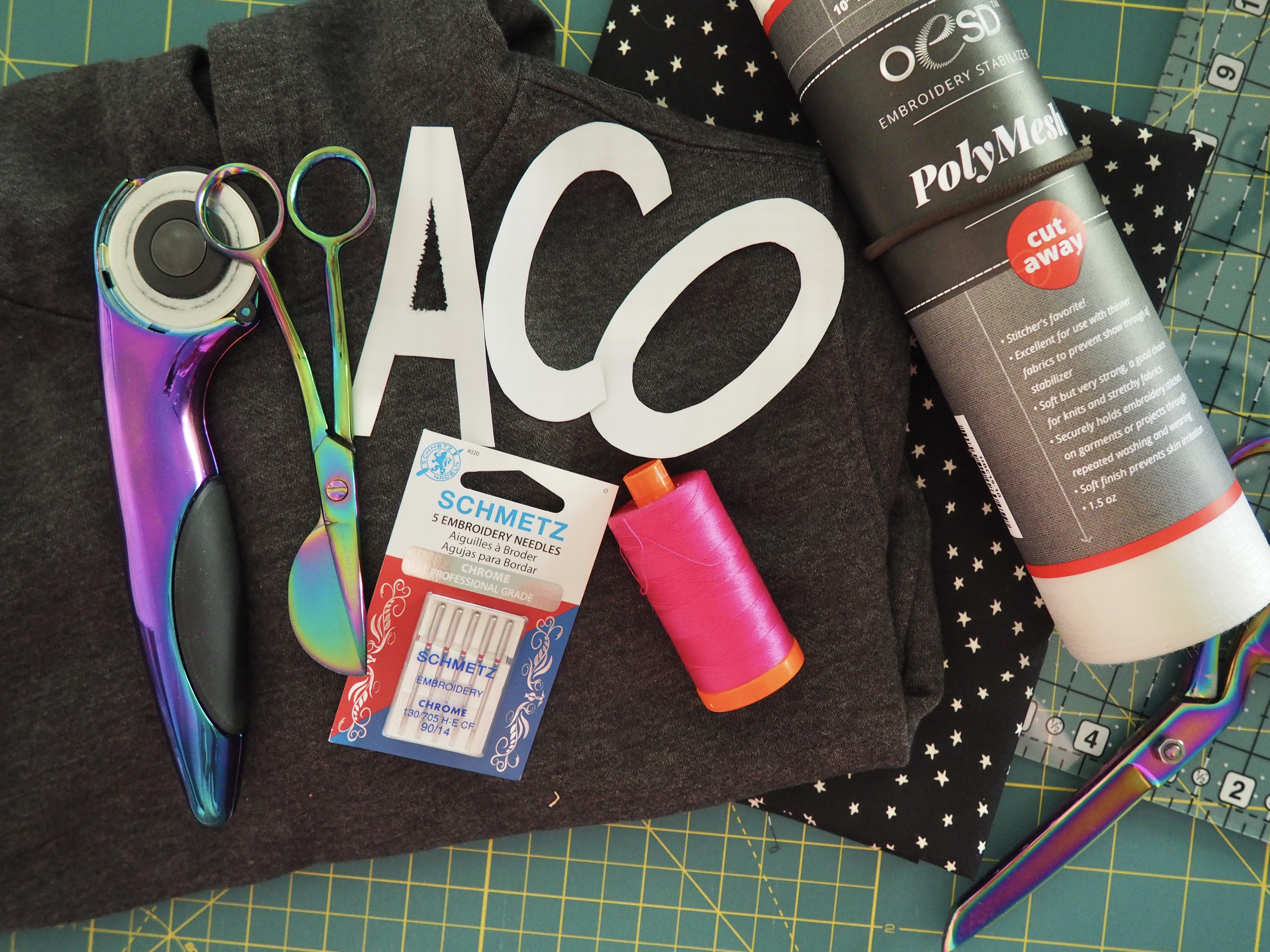 Reverse Applique Sweatshirt Materials