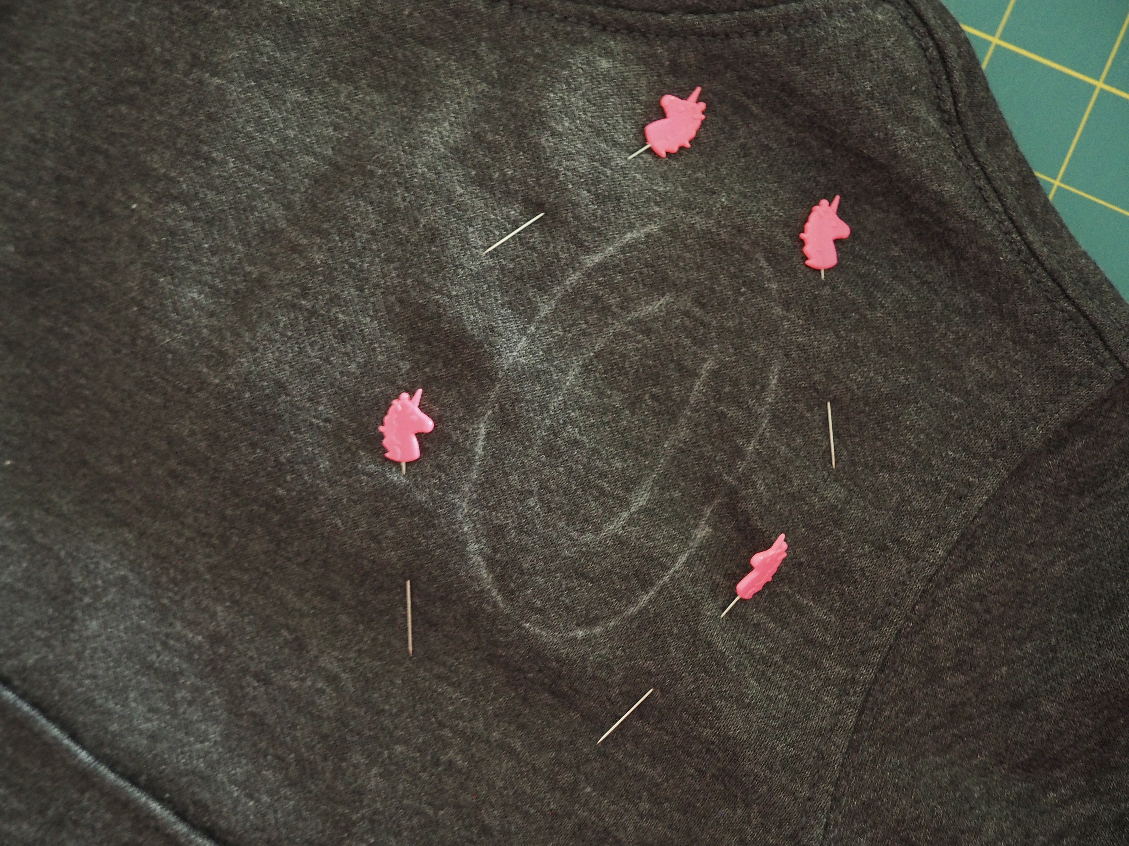 Reverse Applique Sweatshirt Pins