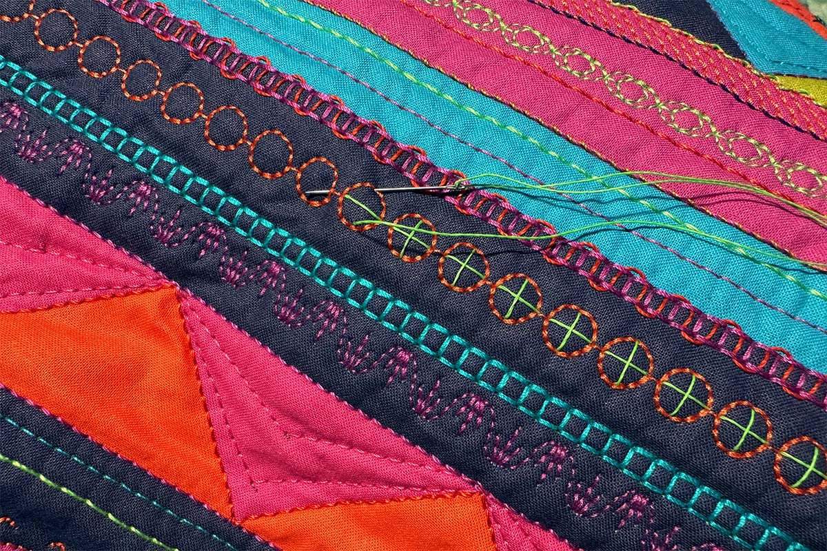 Straight Line Quilting Part 3- Adding Plus Stitches to Stitch 652