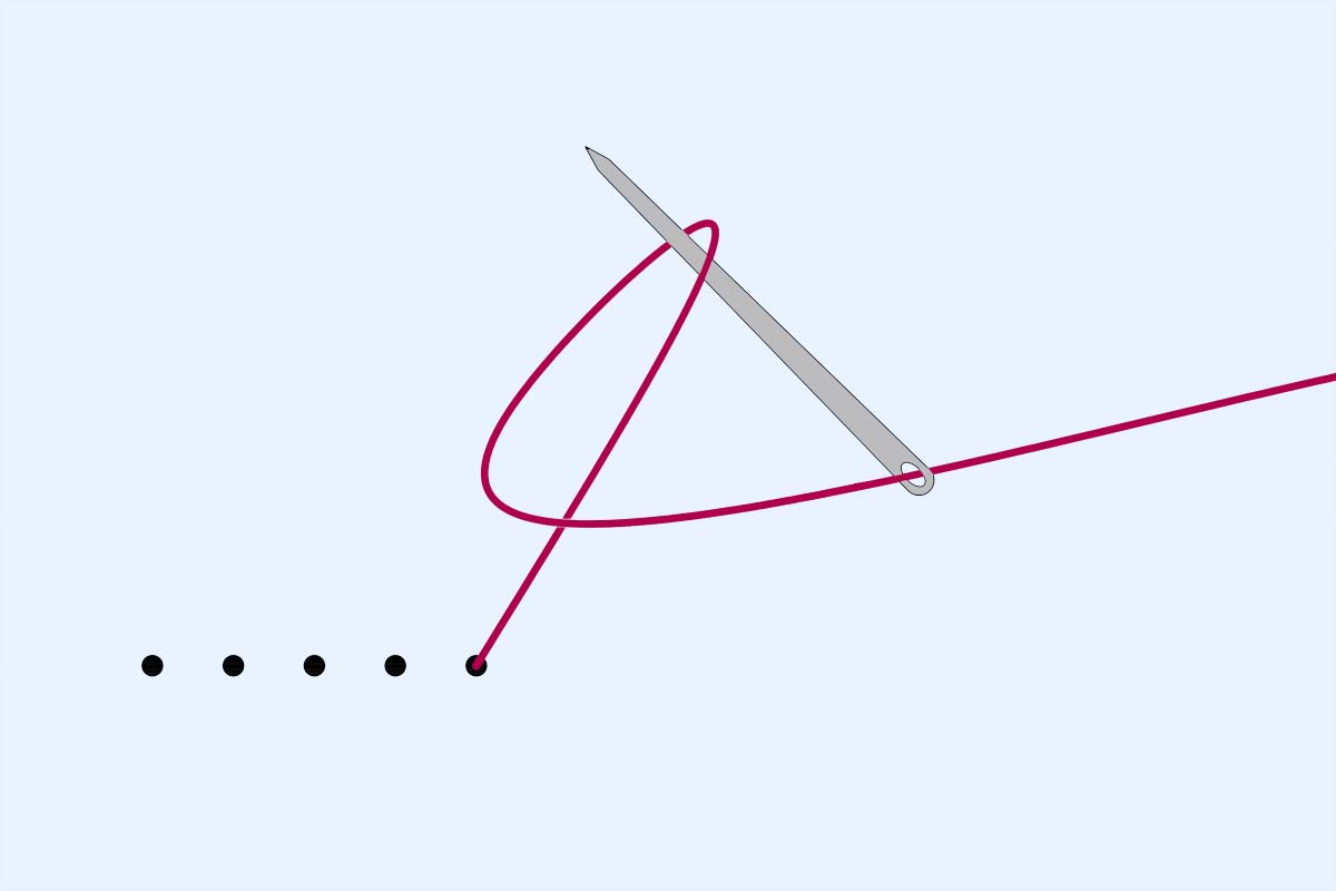 Straight Line Quilting Part 3- French Knot Figure 1
