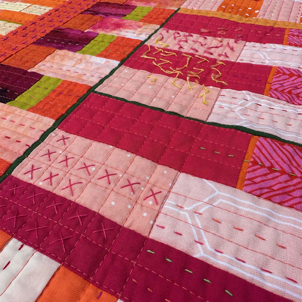Straight Line Quilting Part 3 Next Verse Different Than The First detail