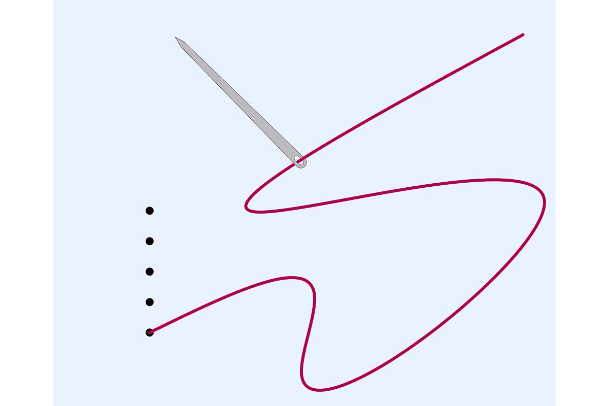 Straight Line Quilting Part 3- Plus Stitch Figure 1