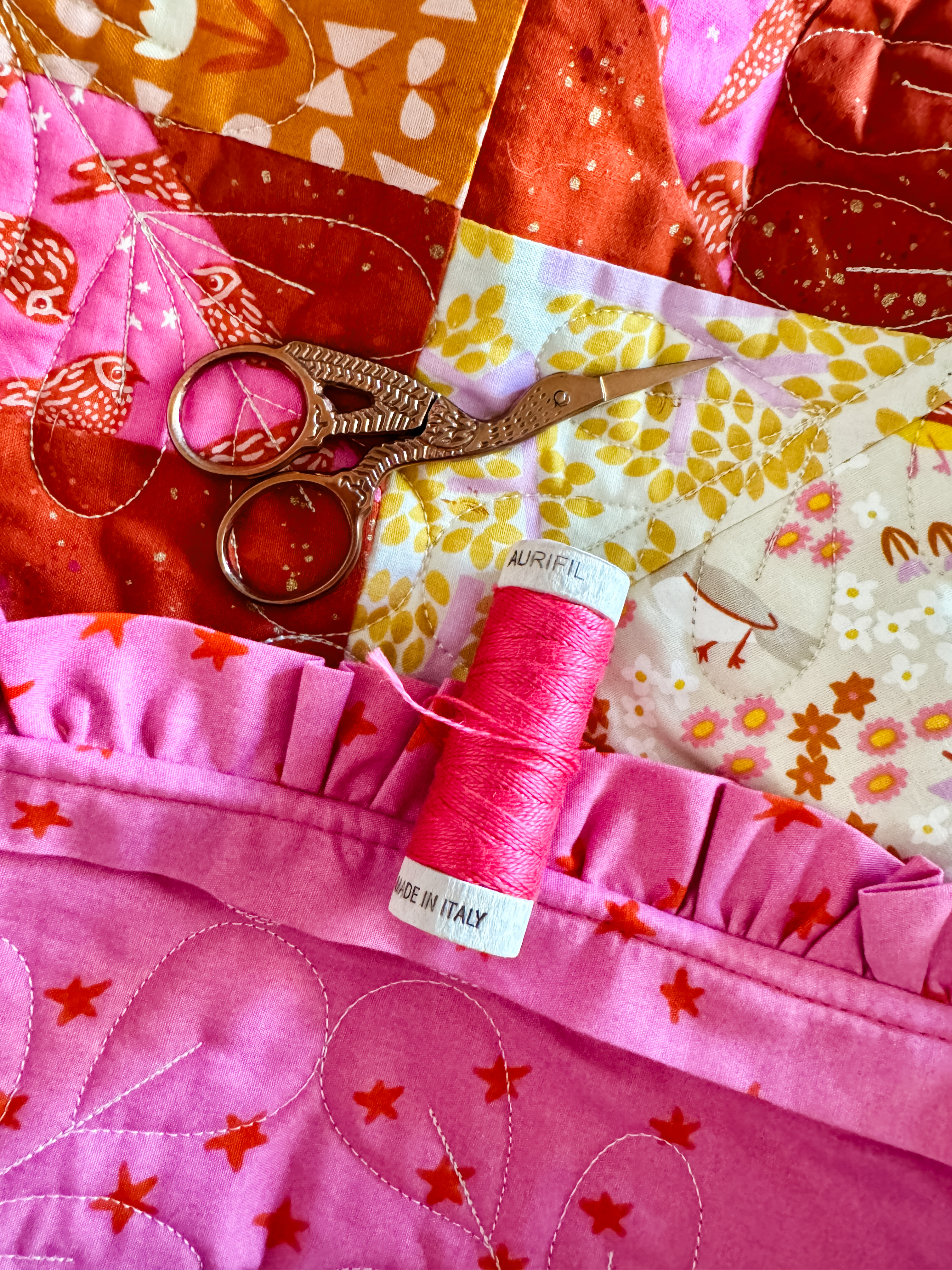 Ruffle Binding Tutorial - Hand Stitch Finish