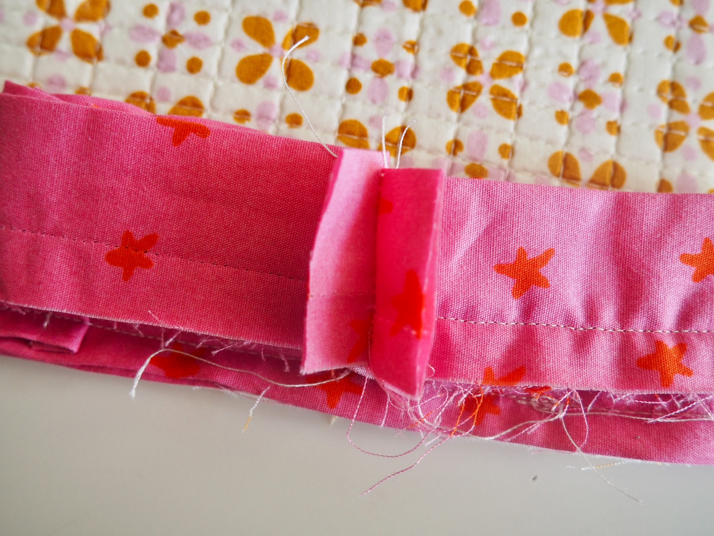 Ruffle Binding Tutorial - Press Flat Strips Open