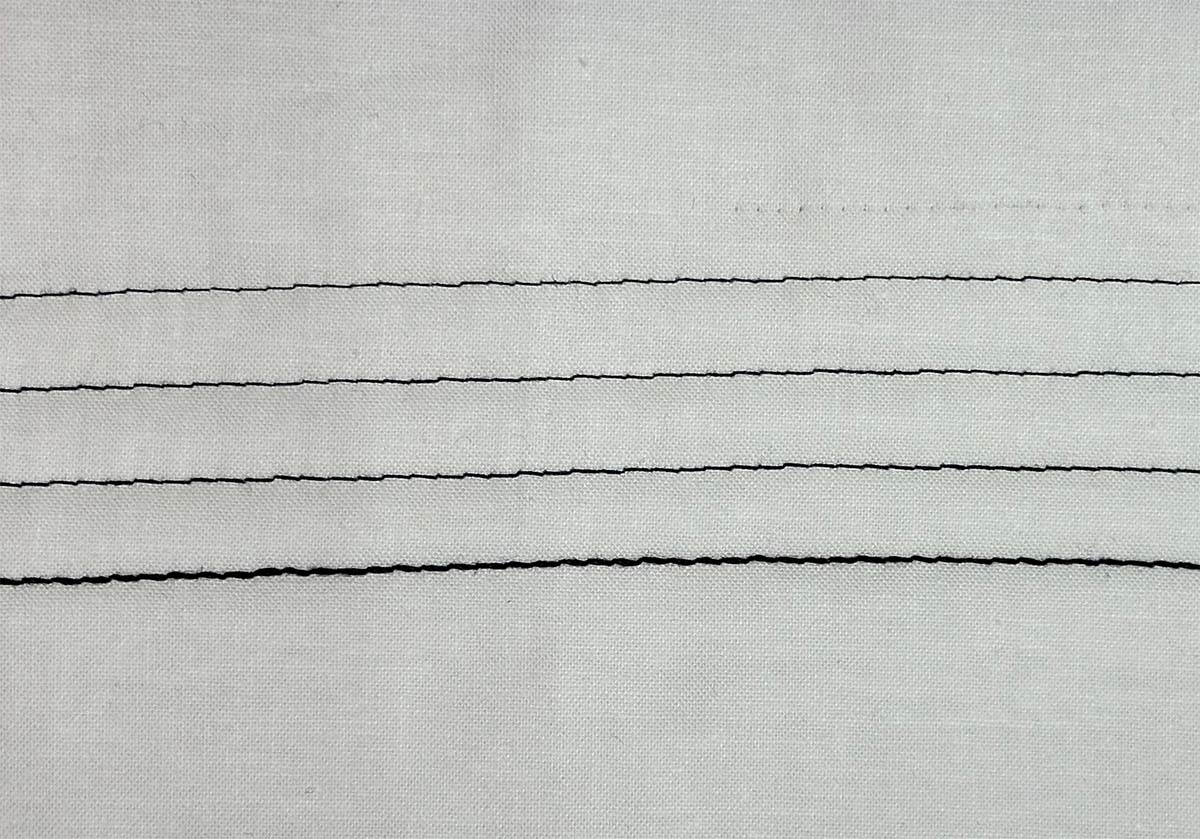 Straight Line Quilting Part 2 Straight Stitch in Four Thread Weights
