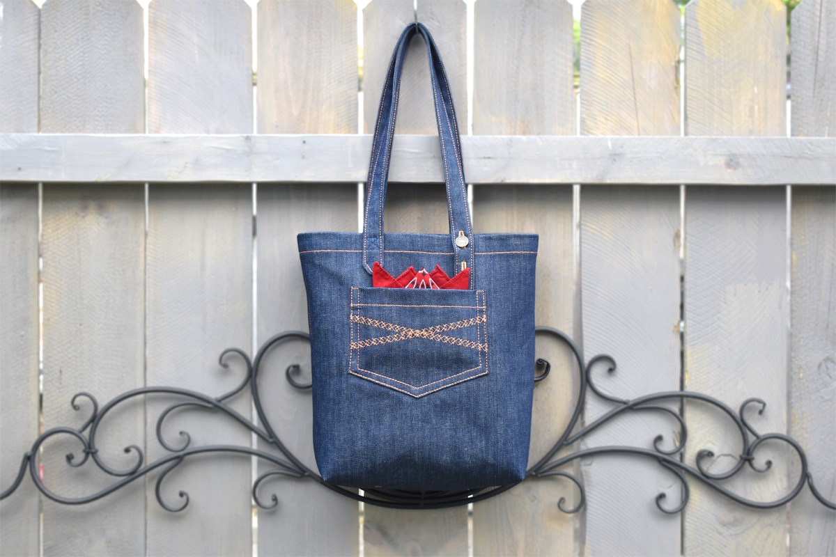 Denim Sewing Skill Builder Tote by Erika Mulvenna