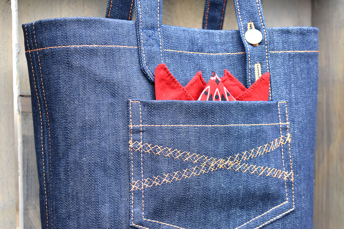 Denim Sewing Skill Builder Tote by Erika Mulvenna