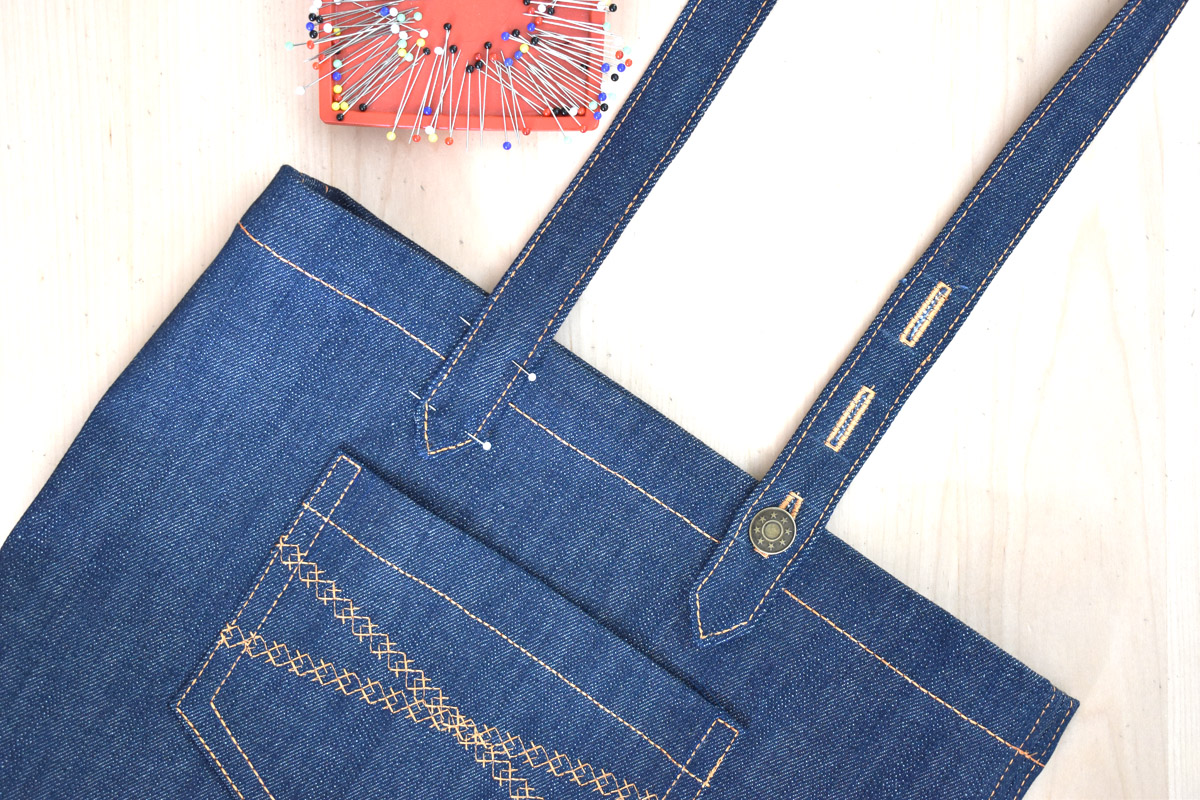 Denim Sewing Skill Builder Tote by Erika Mulvenna