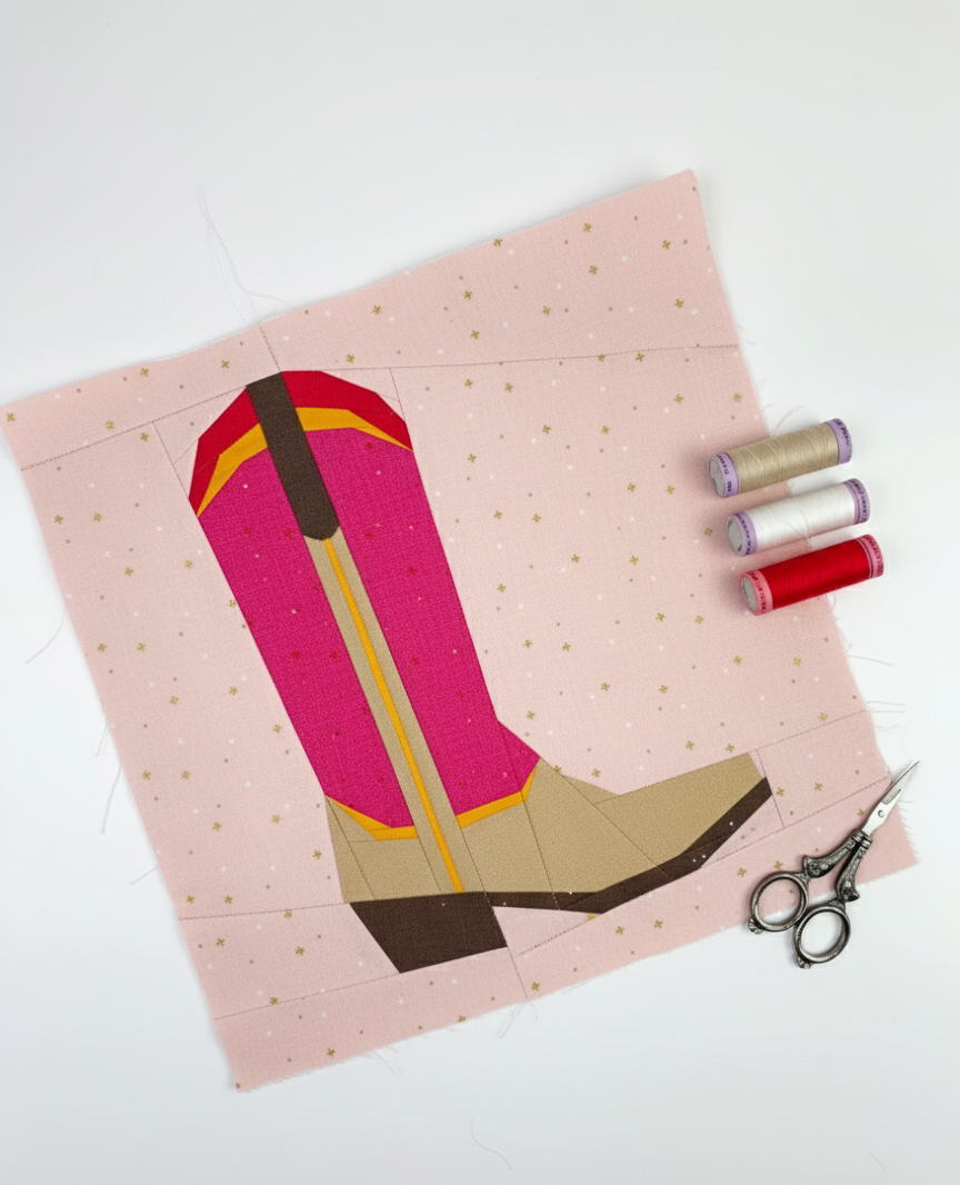 Cowboy_boot_quilt_block_pattern