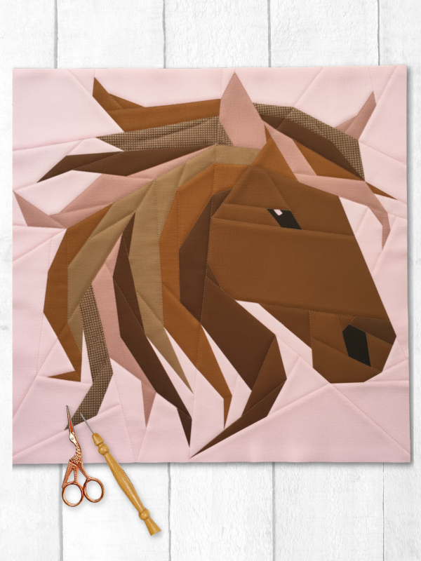 horse quilt bloc pattern