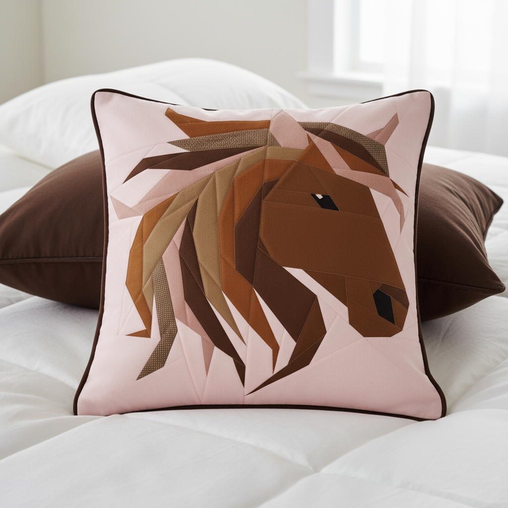 Horse pillow quilt pattern
