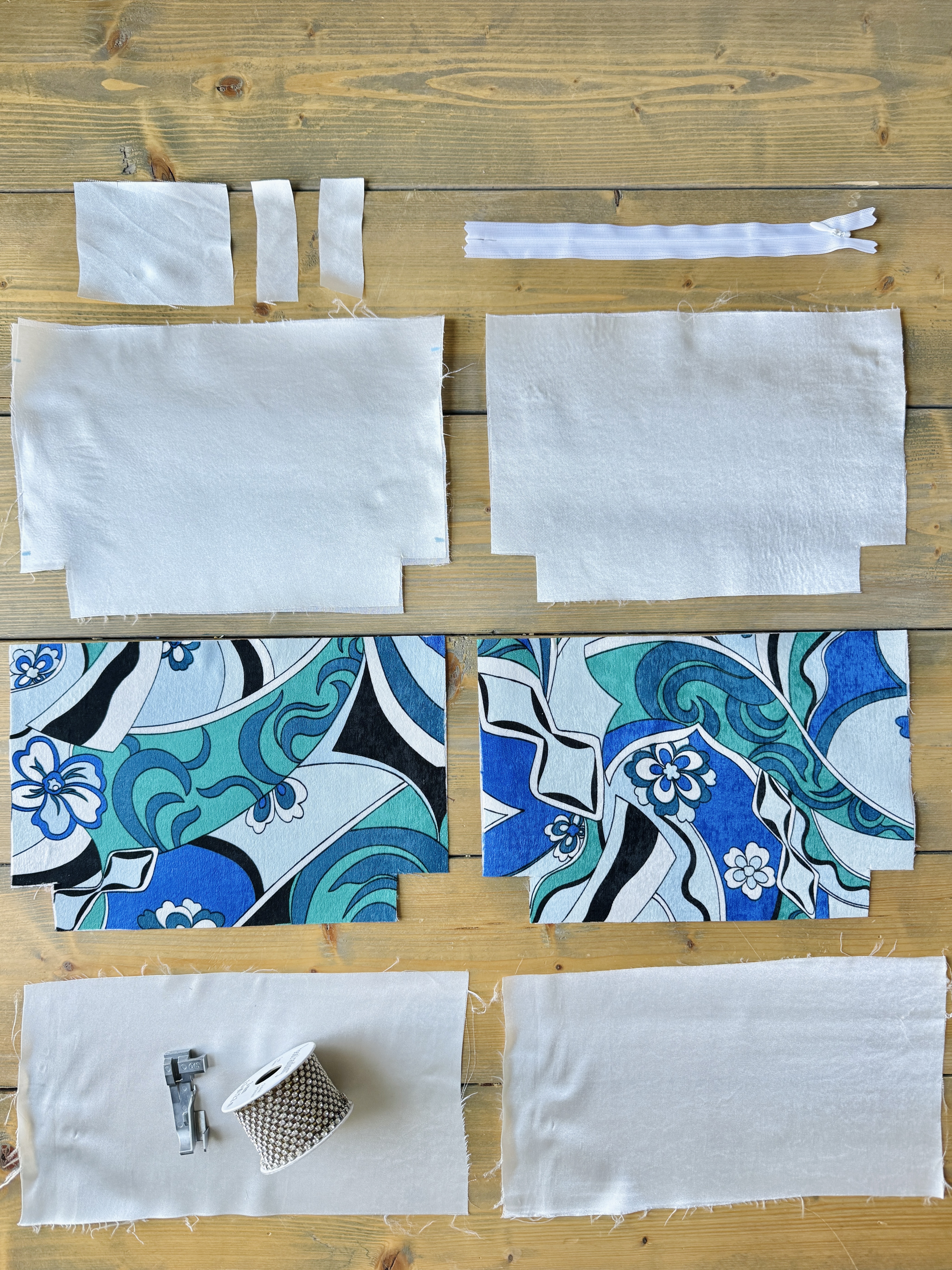 WeAllSew Blog Post Tutorial How to add Rhinestone Trim to a Purse