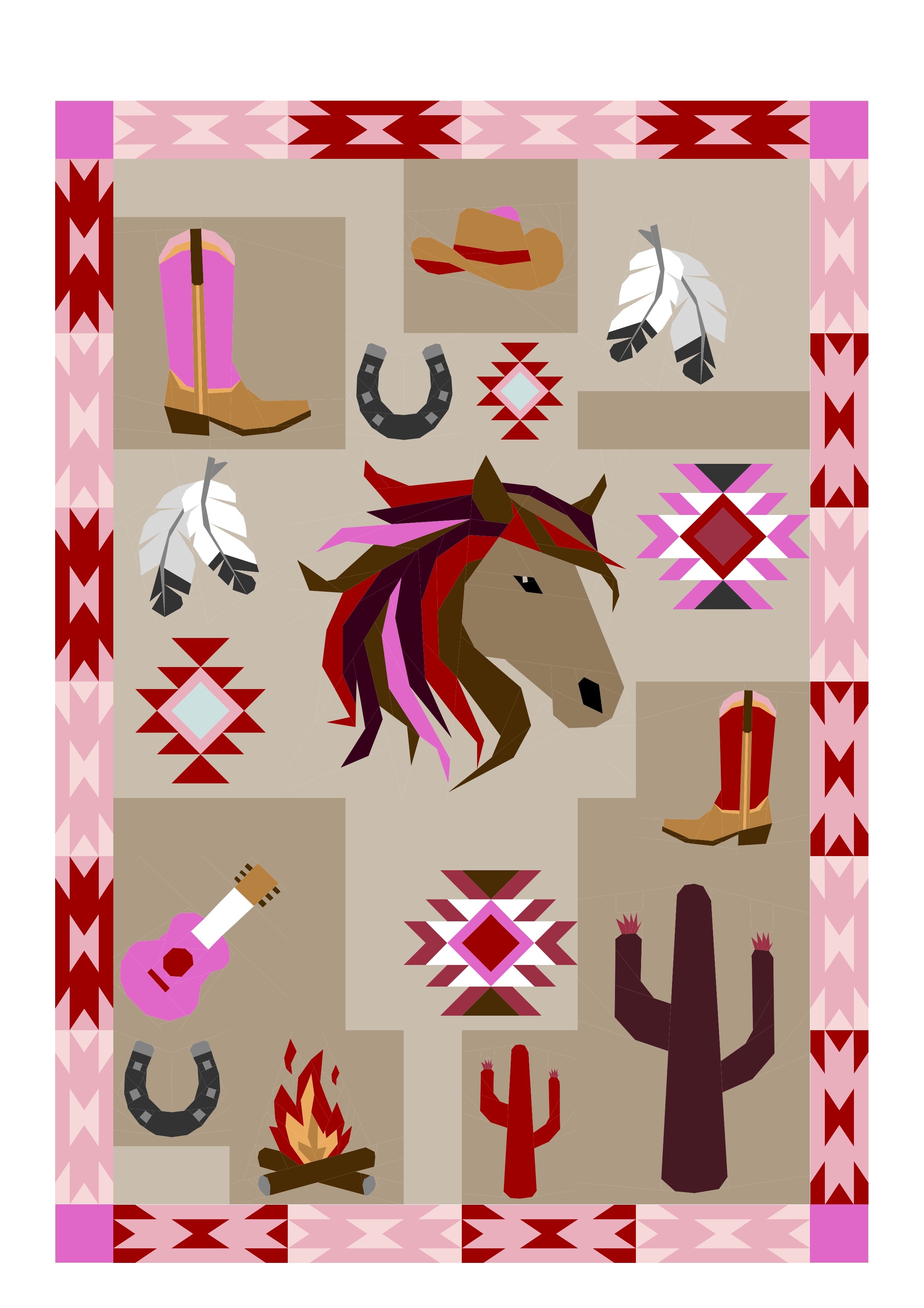 Running Free- horse quilt pattern
