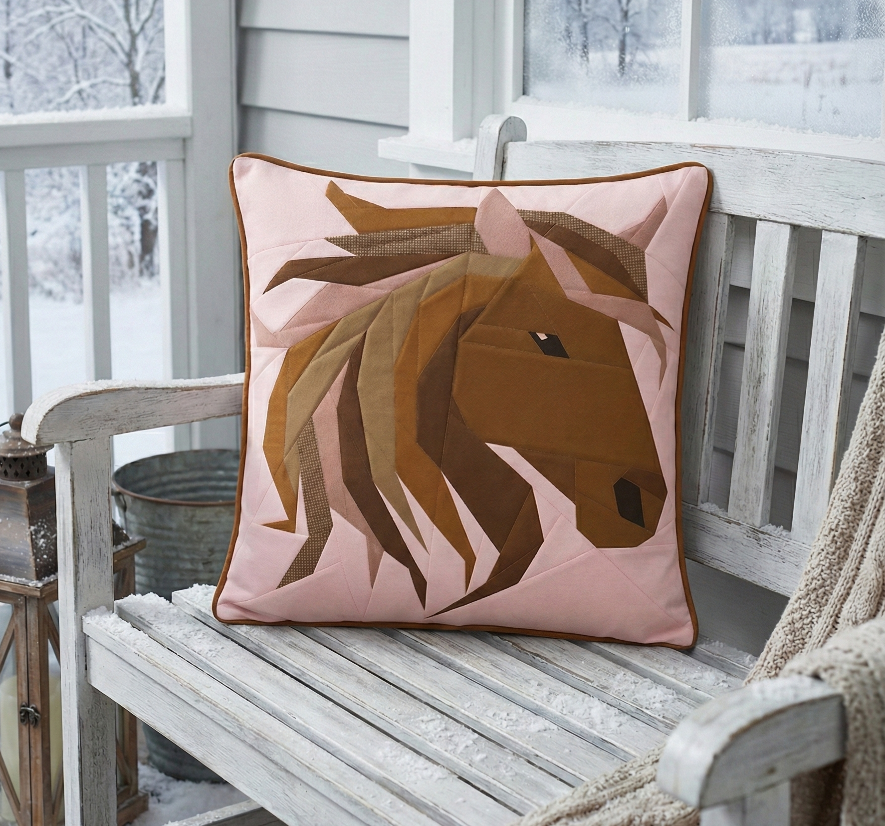 Horse quilt block pattern by Joe June and Mae