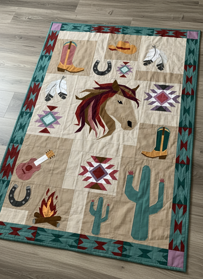 horse quilt pattern by Joe June and Mae