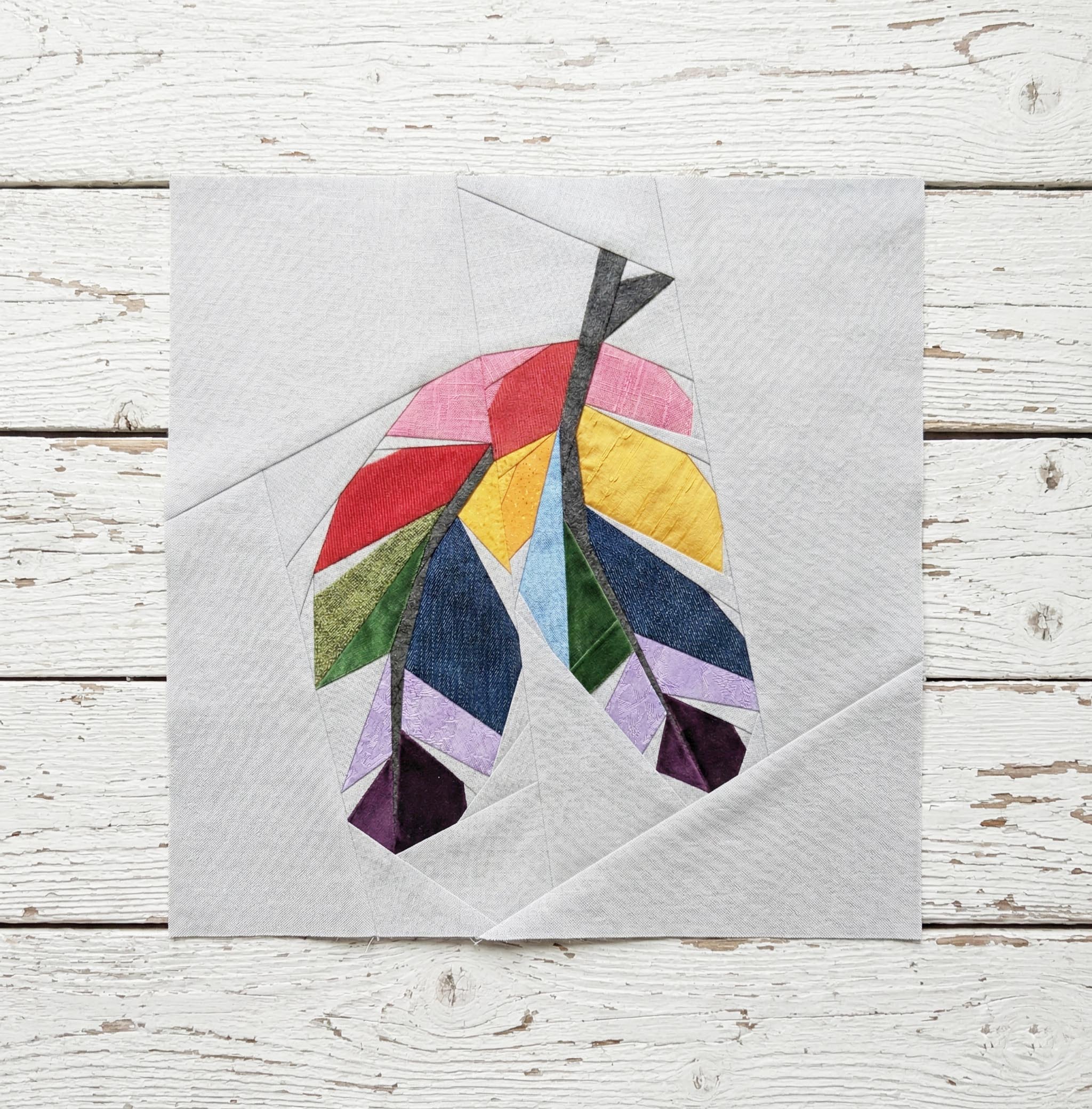 Feathers quilt block pattern by Joe June and Mae