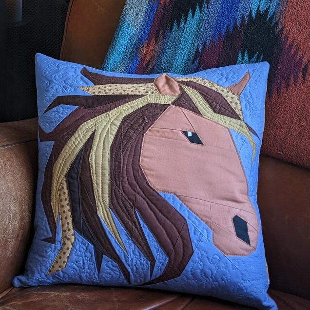Horse quilt block by Joe June and Mae