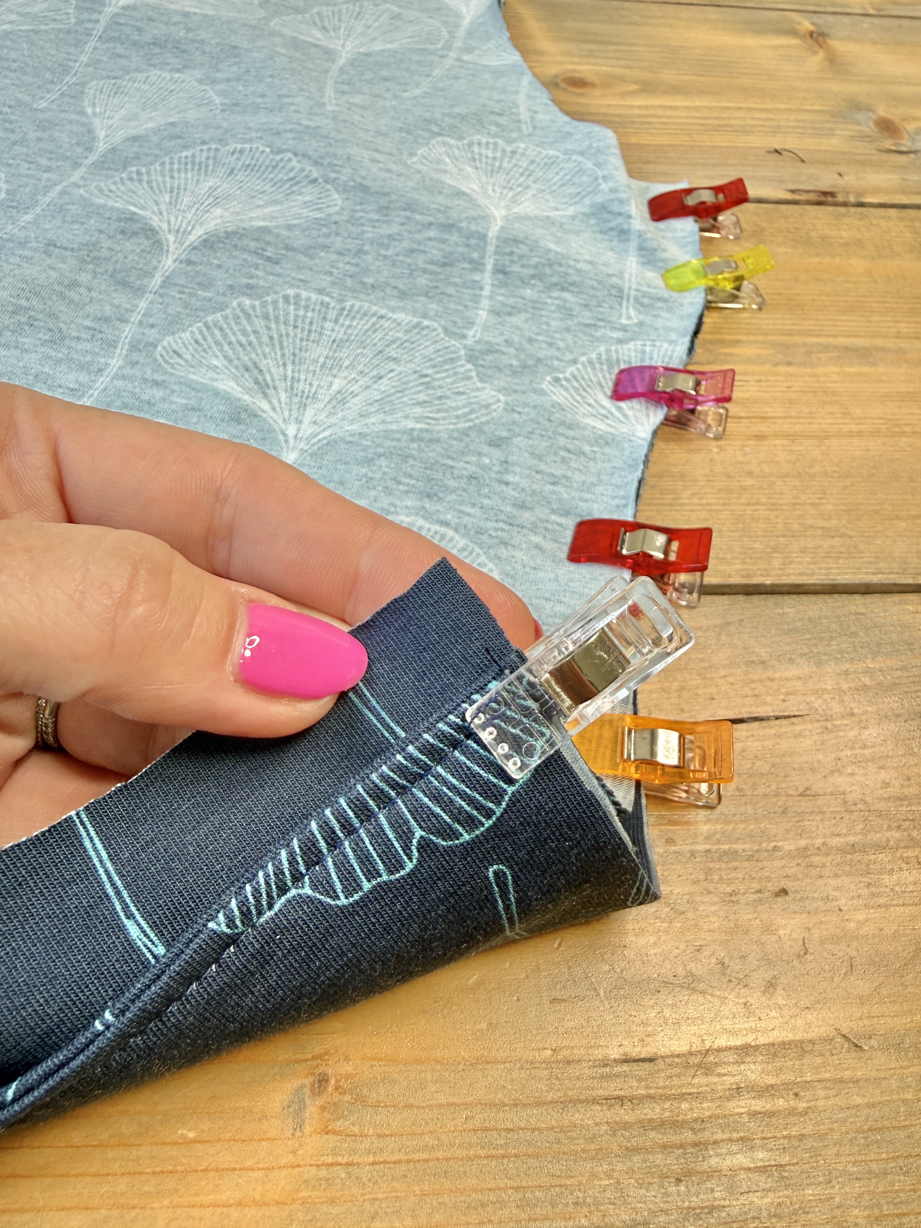 pinned fabric